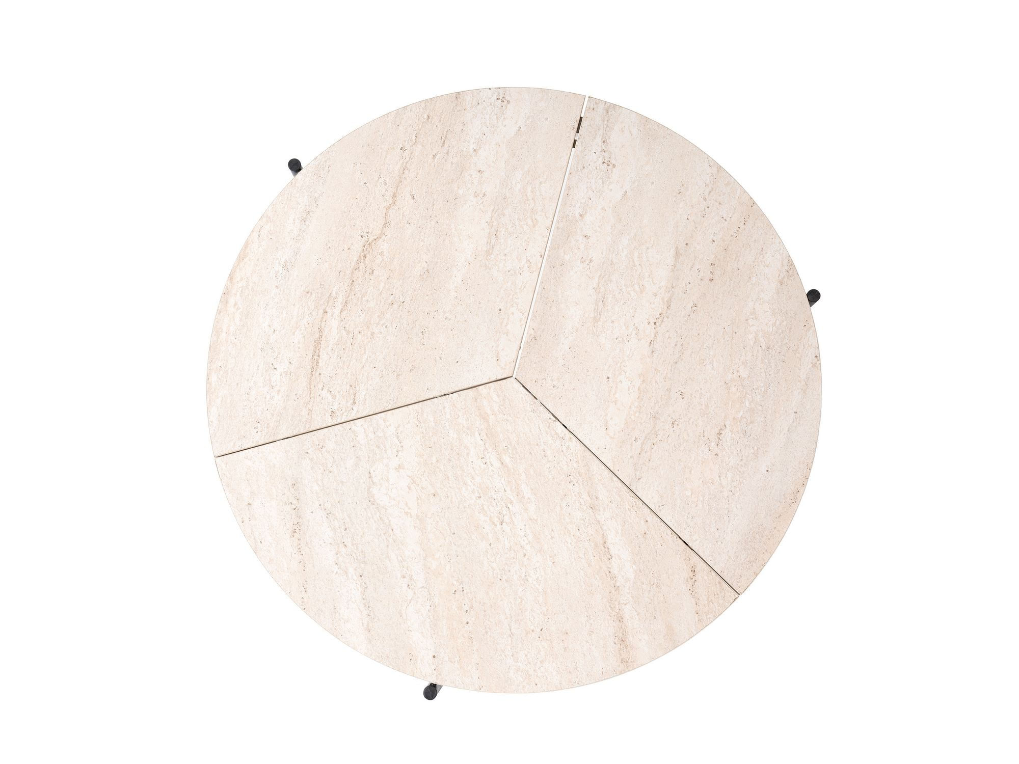 Masa dining Yaprak, 100 x 72 x 100 cm, travertin negru, PAL melaminat, capacitate 19 kg — imaginea 2