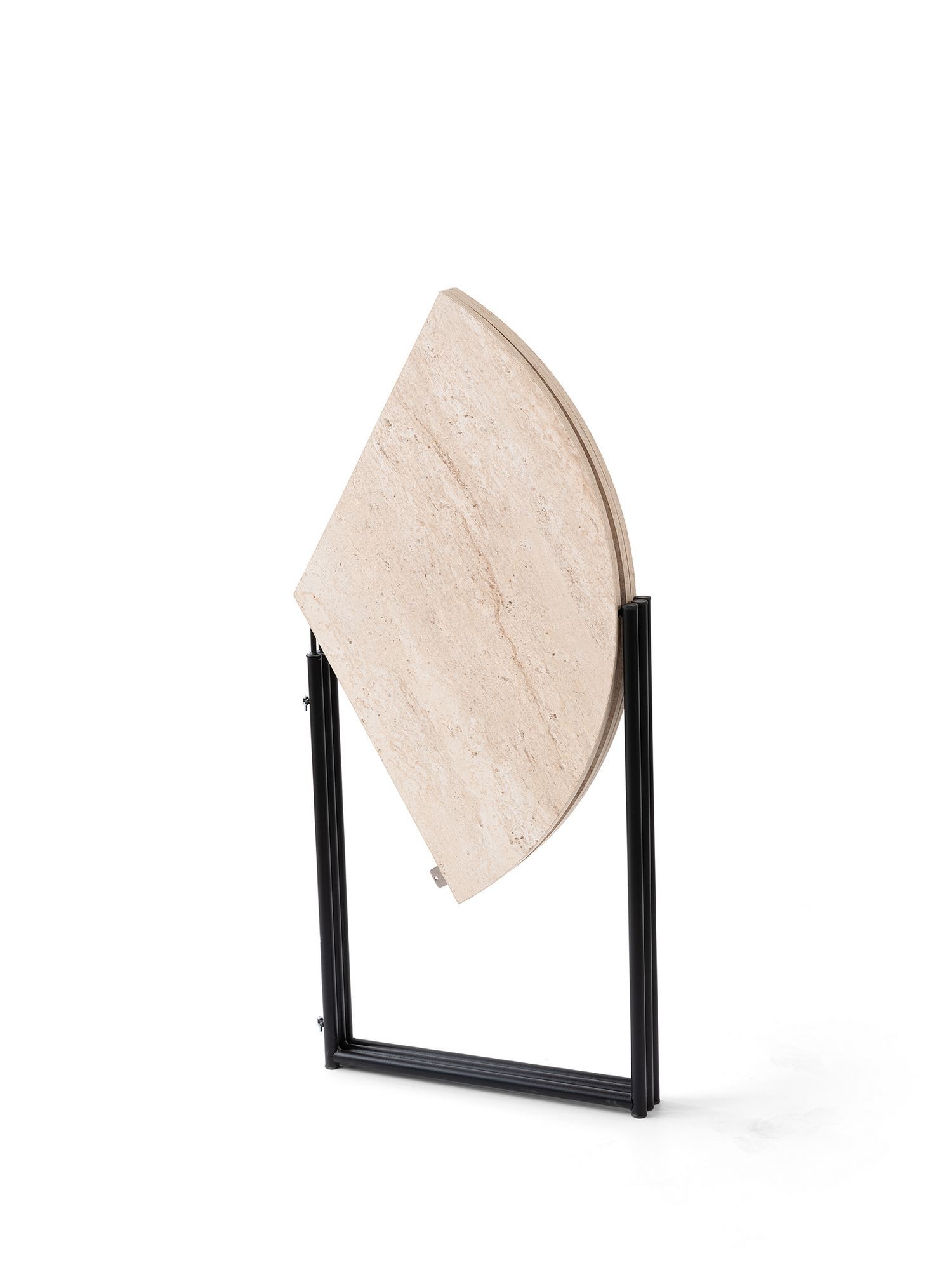 Masa dining Yaprak, 100 x 72 x 100 cm, travertin negru, PAL melaminat, capacitate 19 kg — imaginea 5