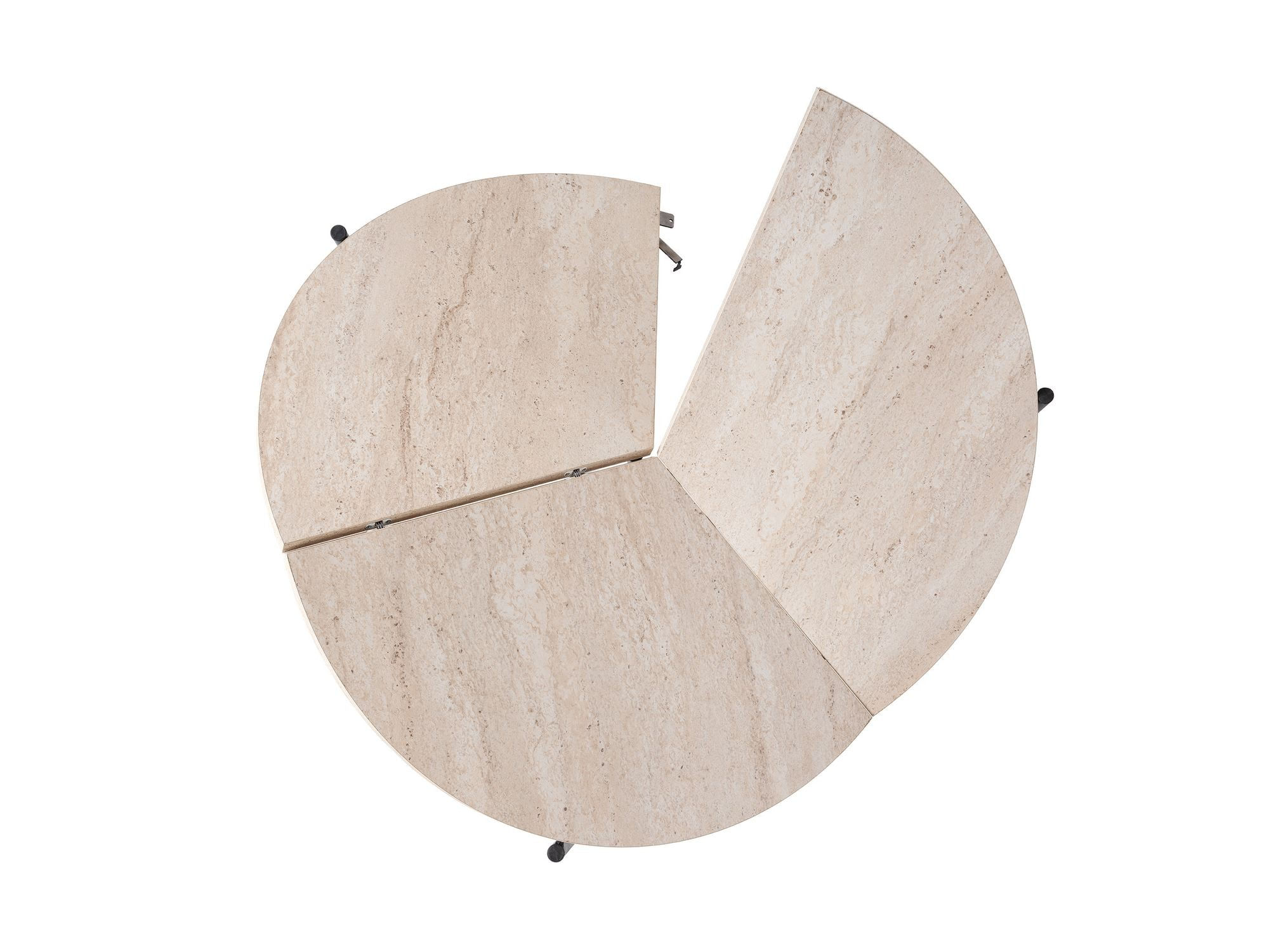 Masa dining Yaprak, 100 x 72 x 100 cm, travertin negru, PAL melaminat, capacitate 19 kg — imaginea 6