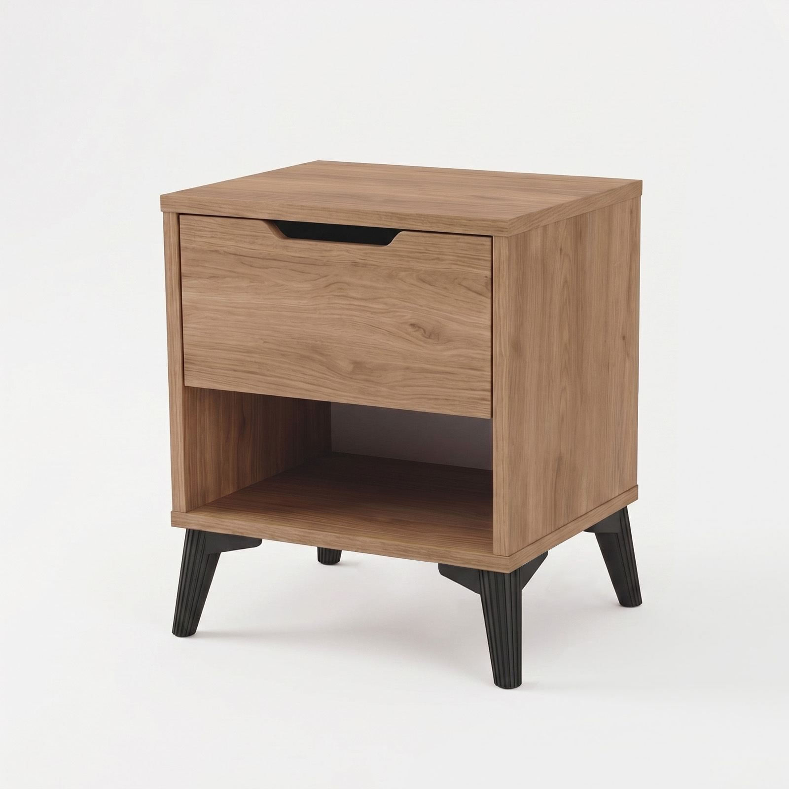 Noptiera Vel3-S, 44 x 52,2 x 34,4 cm, stejar, PAL melaminat — imaginea 6