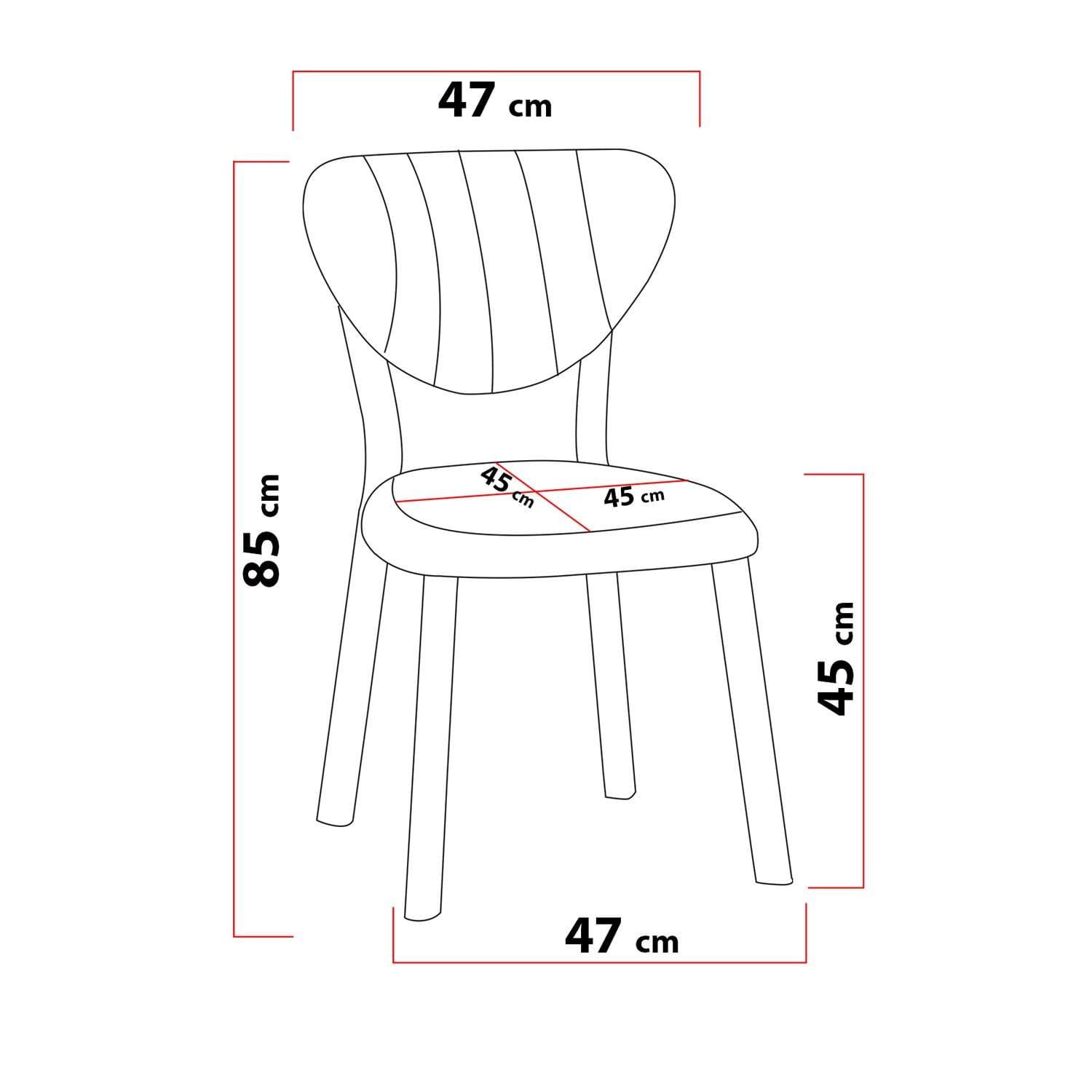 Scaun Elma, 47 x 85 x 45 cm, bleumarin, metal, capacitate 150 kg, navy albastru — imaginea 2