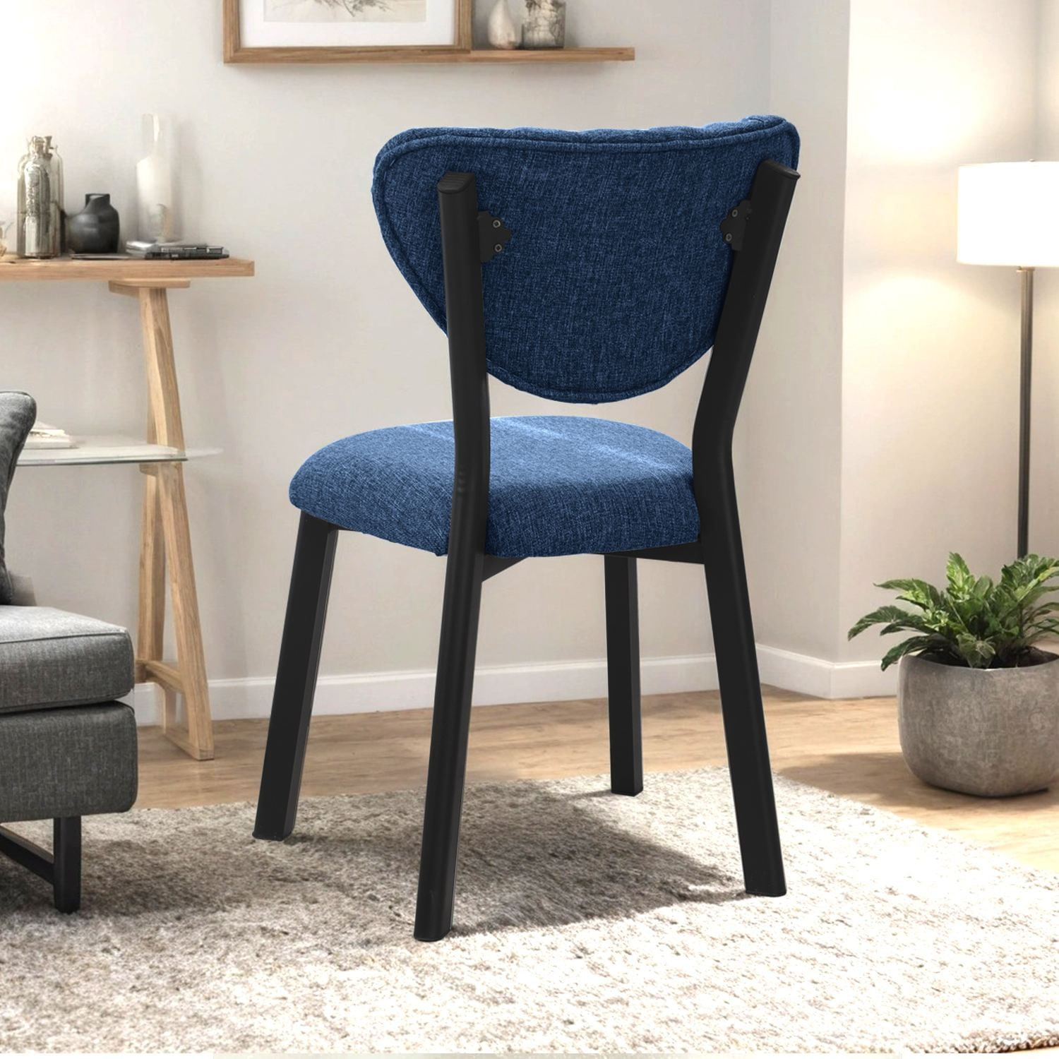 Scaun Elma, 47 x 85 x 45 cm, bleumarin, metal, capacitate 150 kg, navy albastru — imaginea 5