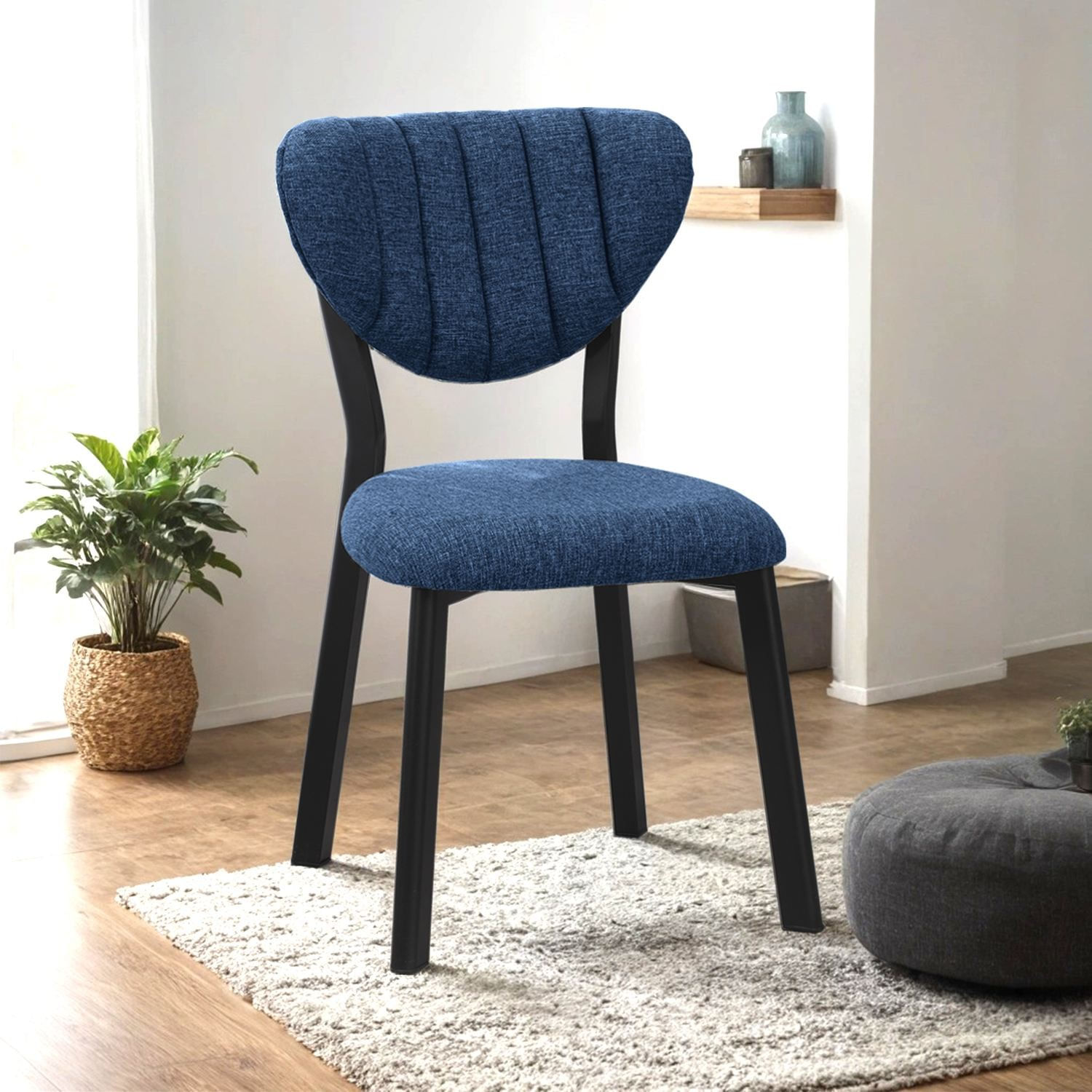 Scaun Elma, 47 x 85 x 45 cm, bleumarin, metal, capacitate 150 kg, navy albastru — imaginea 7