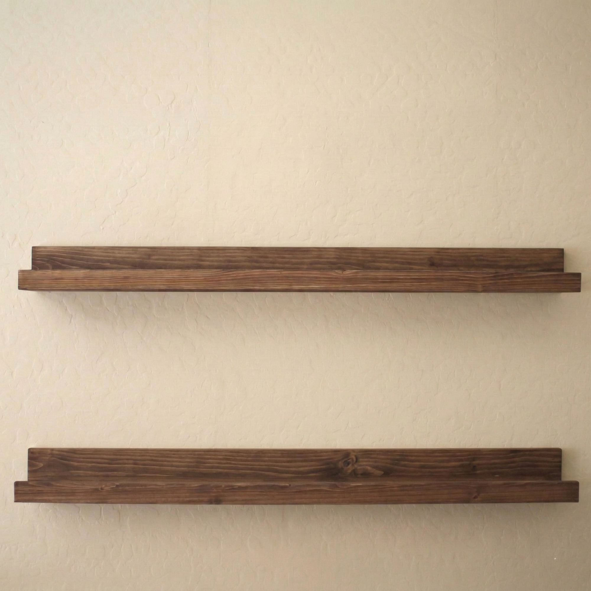 Raft decorativ de perete din lemn Raf333, 70 x 8 x 15 cm, lemn natur, lemn, design modern — imaginea 6