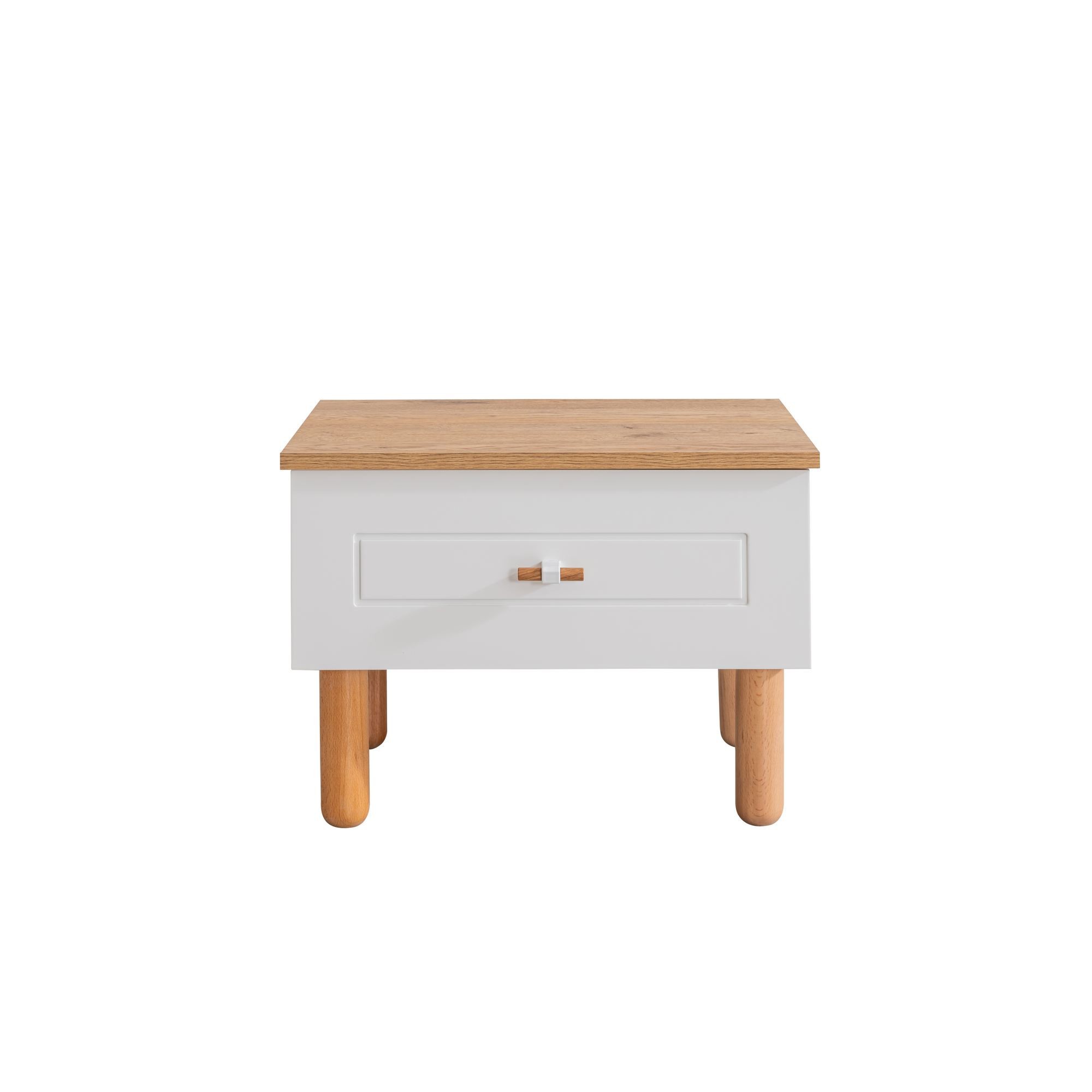 Noptiera Vita Bohem, 57 x 45 x 41 cm, alb, PAL melaminat — imaginea 2