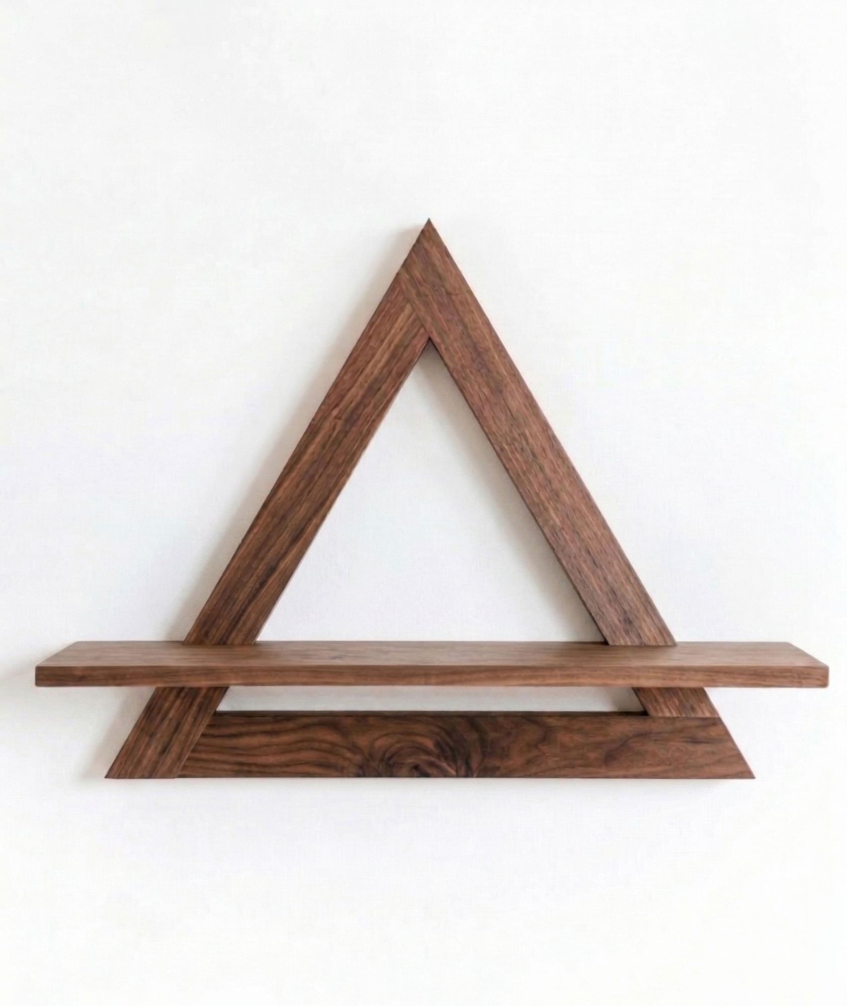 Raft decorativ de perete din lemn R-Raf357, 38 x 33 x 7 cm, lemn natur, lemn, design modern — imaginea 2