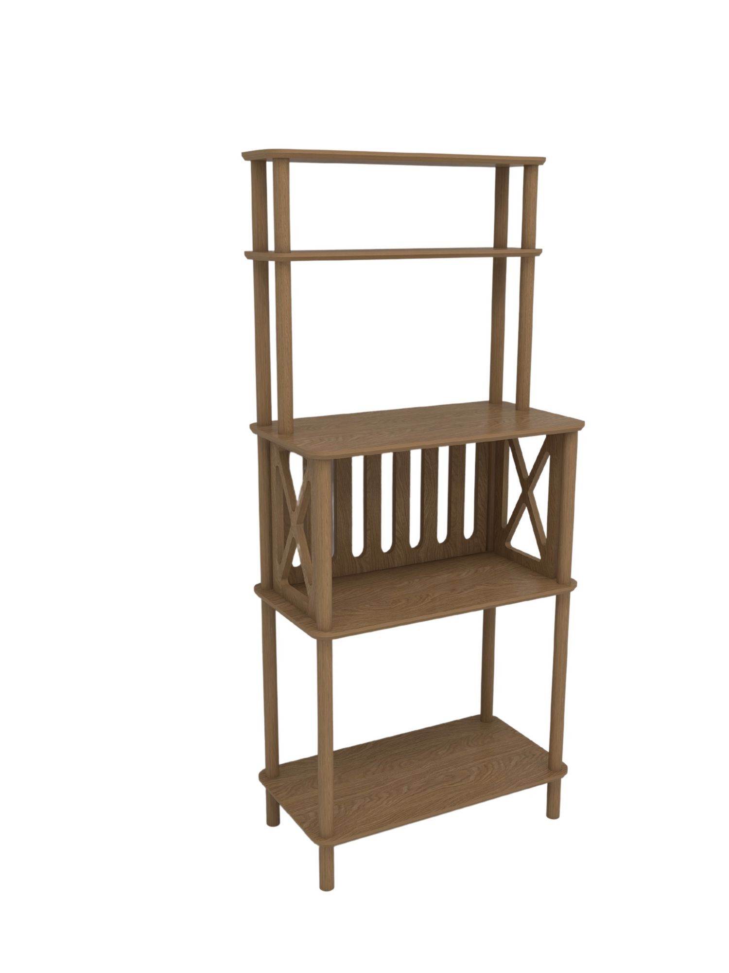 Raft multifunctional Vetona Cafona, 73 x 174 x 39 cm, stejar, MDF, capacitate 15 kg — imaginea 2