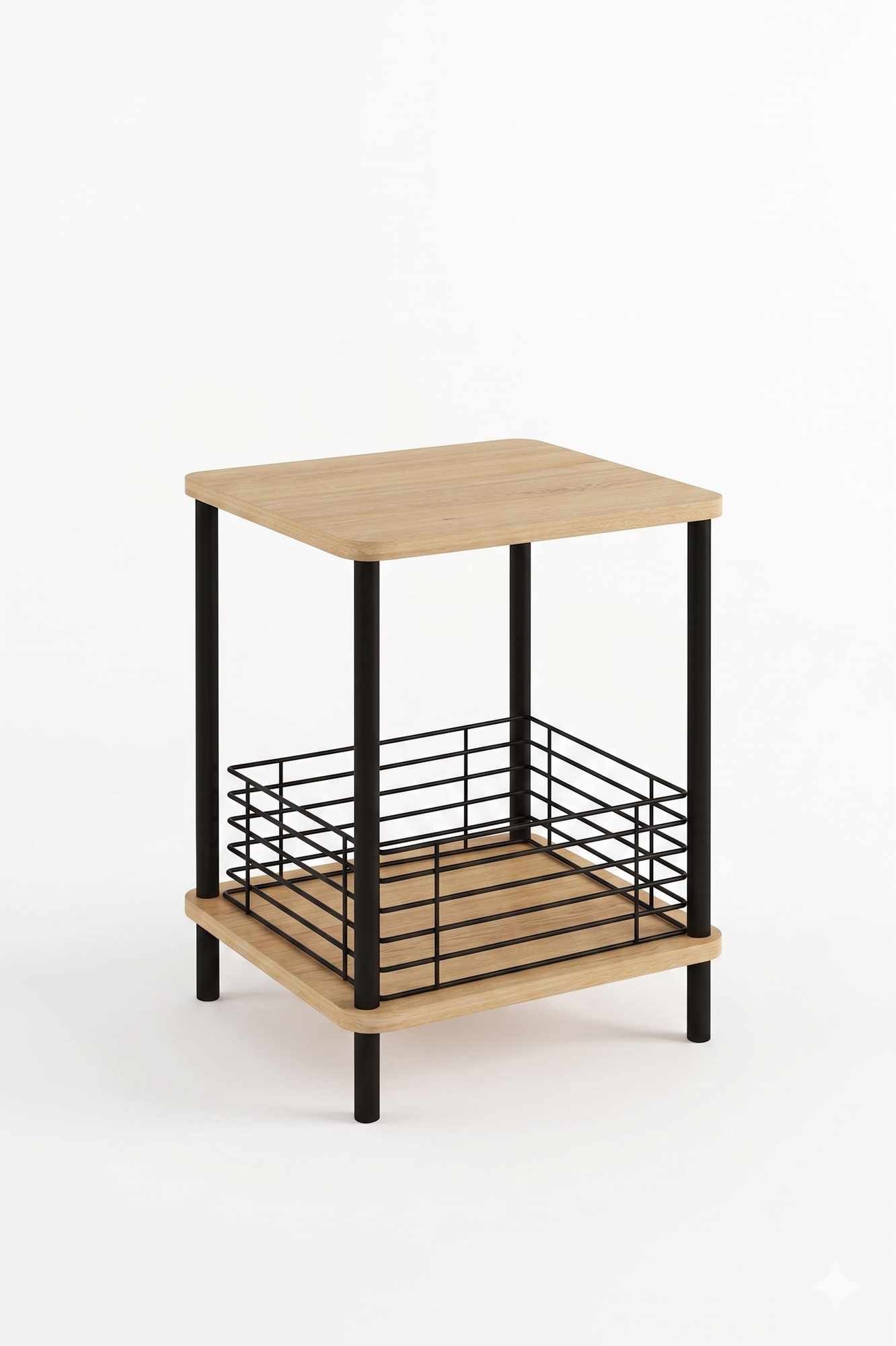 Masuta laterala Hsck-02, 45 x 58 x 38 cm, stejar safir, PAL melaminat — imaginea 4