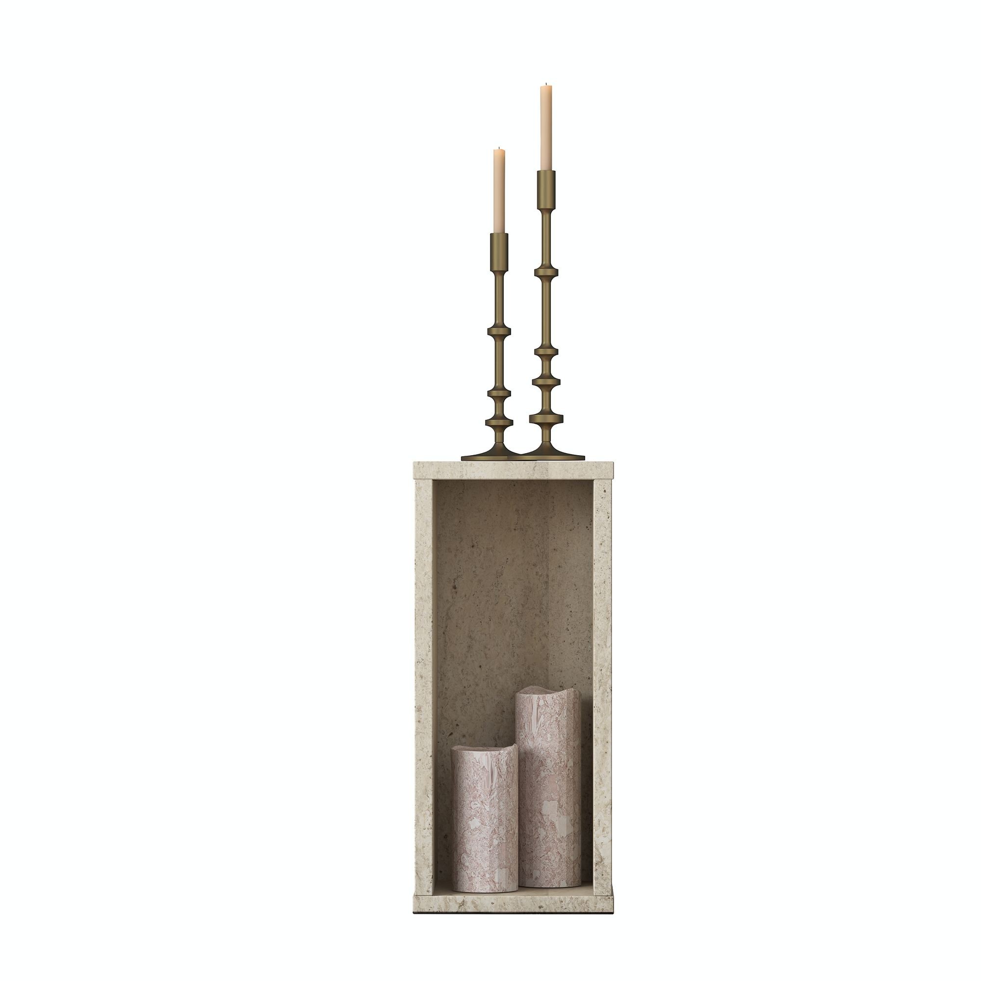 Masuta laterala AD109 - 4749, 20 x 45 x 18,2 cm, travertin, PAL — imaginea 2