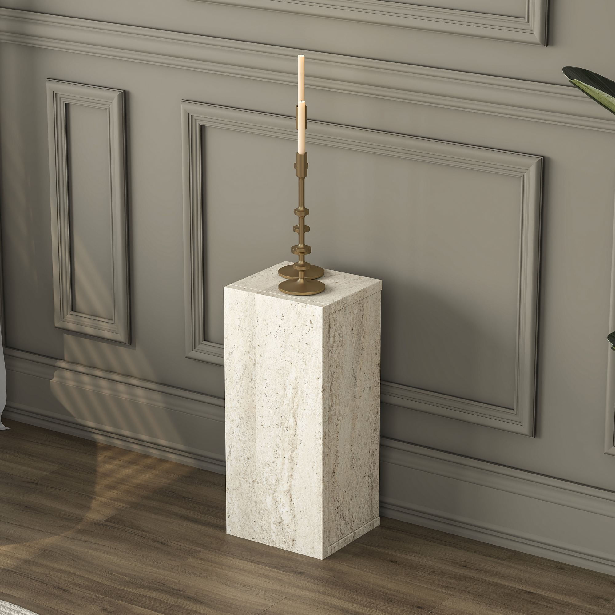 Masuta laterala AD109 - 4749, 20 x 45 x 18,2 cm, travertin, PAL — imaginea 3