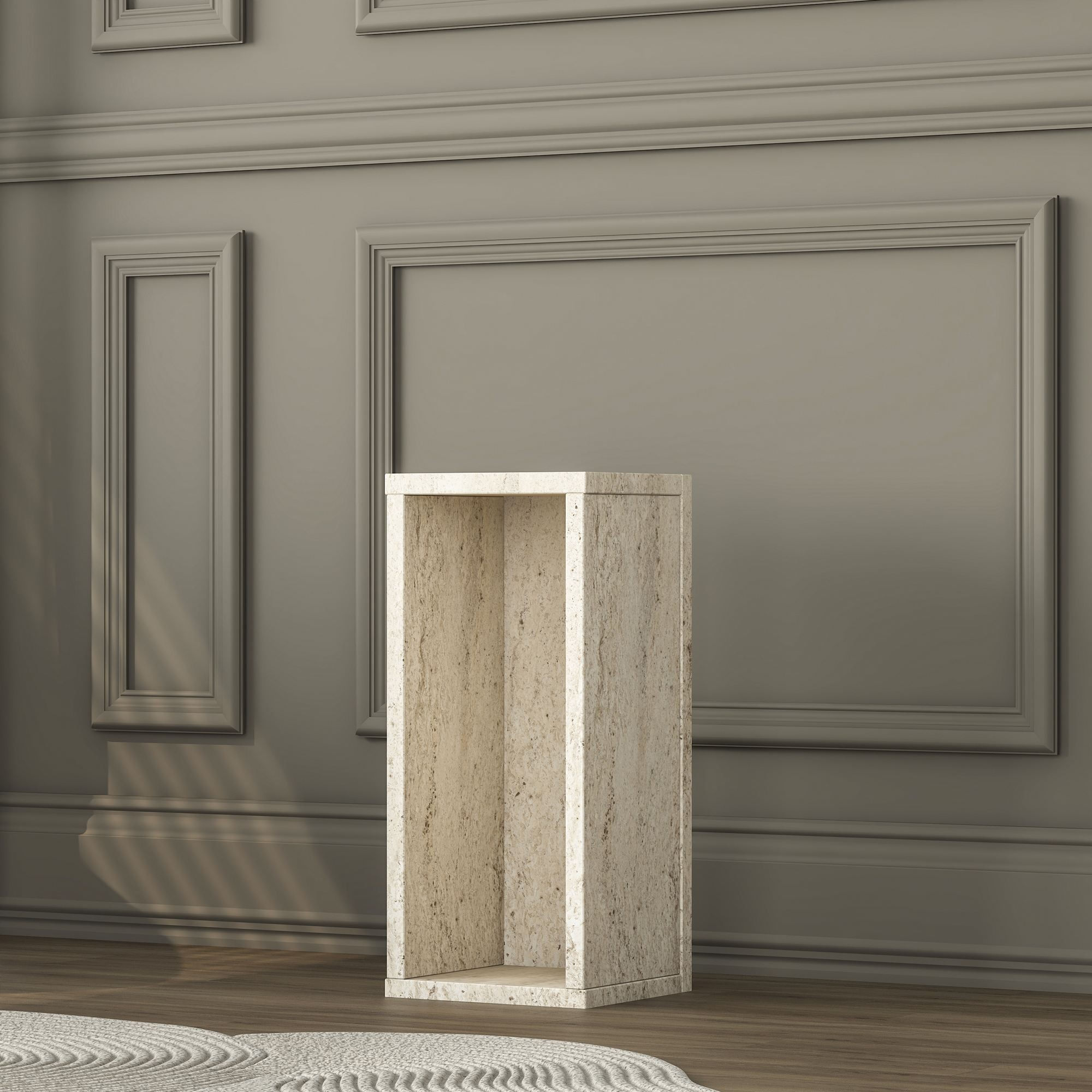 Masuta laterala AD109 - 4749, 20 x 45 x 18,2 cm, travertin, PAL — imaginea 6