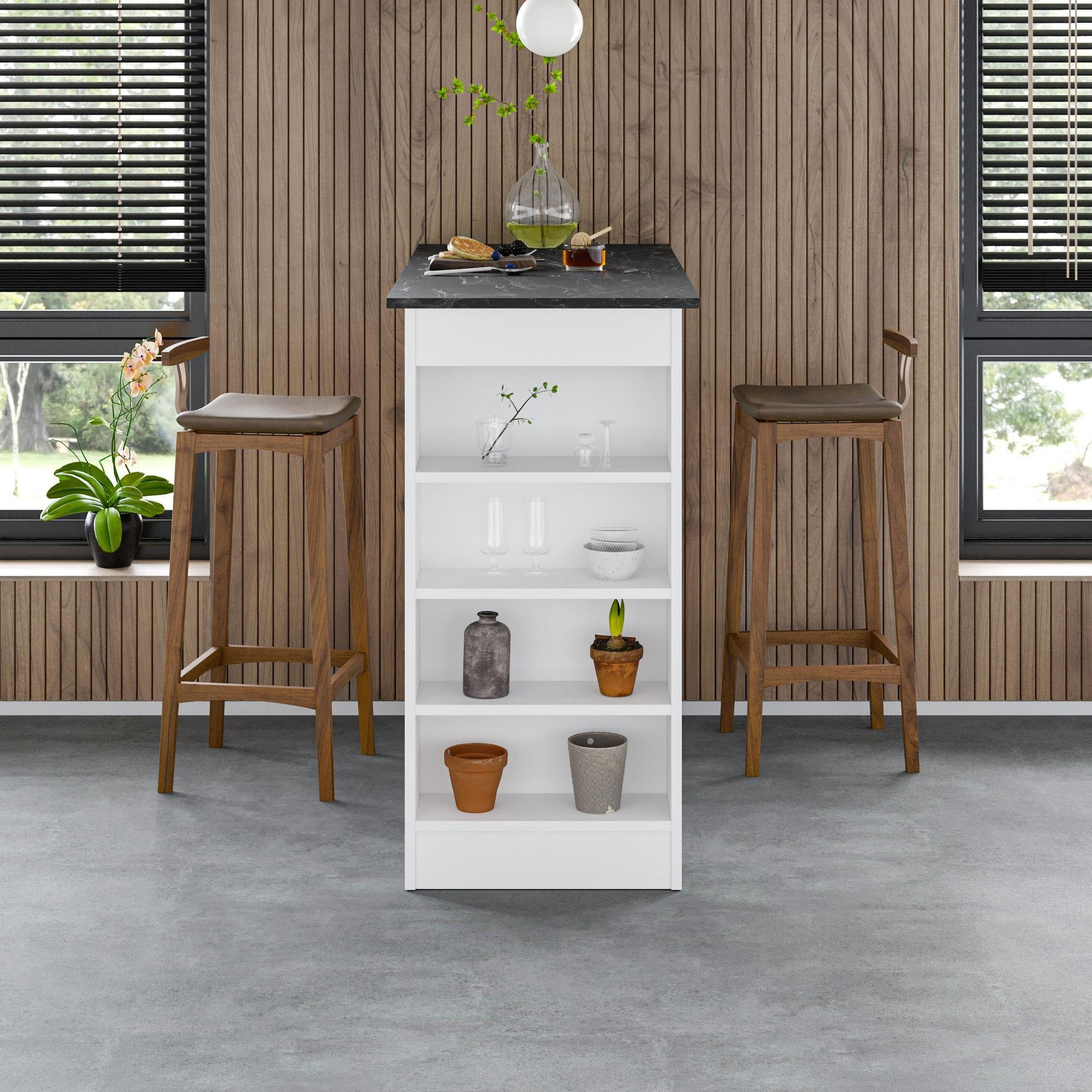 Masa Swallow, 117 x 102 x 54 cm, bendir alb, PAL melaminat, fixare pe perete, capacitate 80 kg — imaginea 3