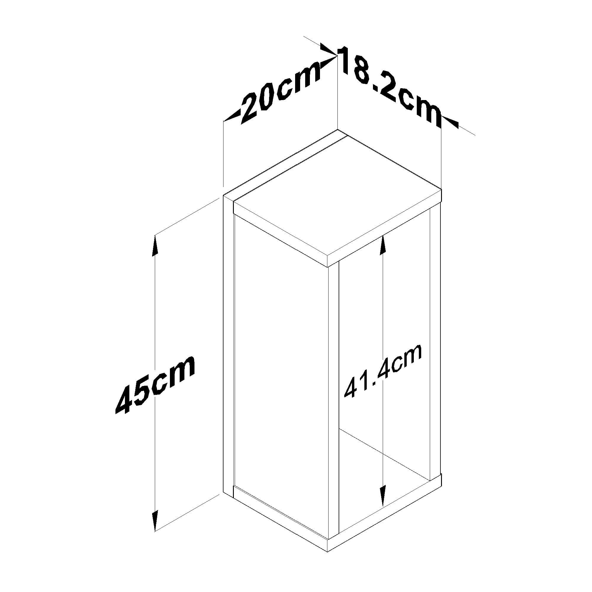 Masuta laterala AD109 - 4749, 20 x 45 x 18,2 cm, travertin, PAL — imaginea 11