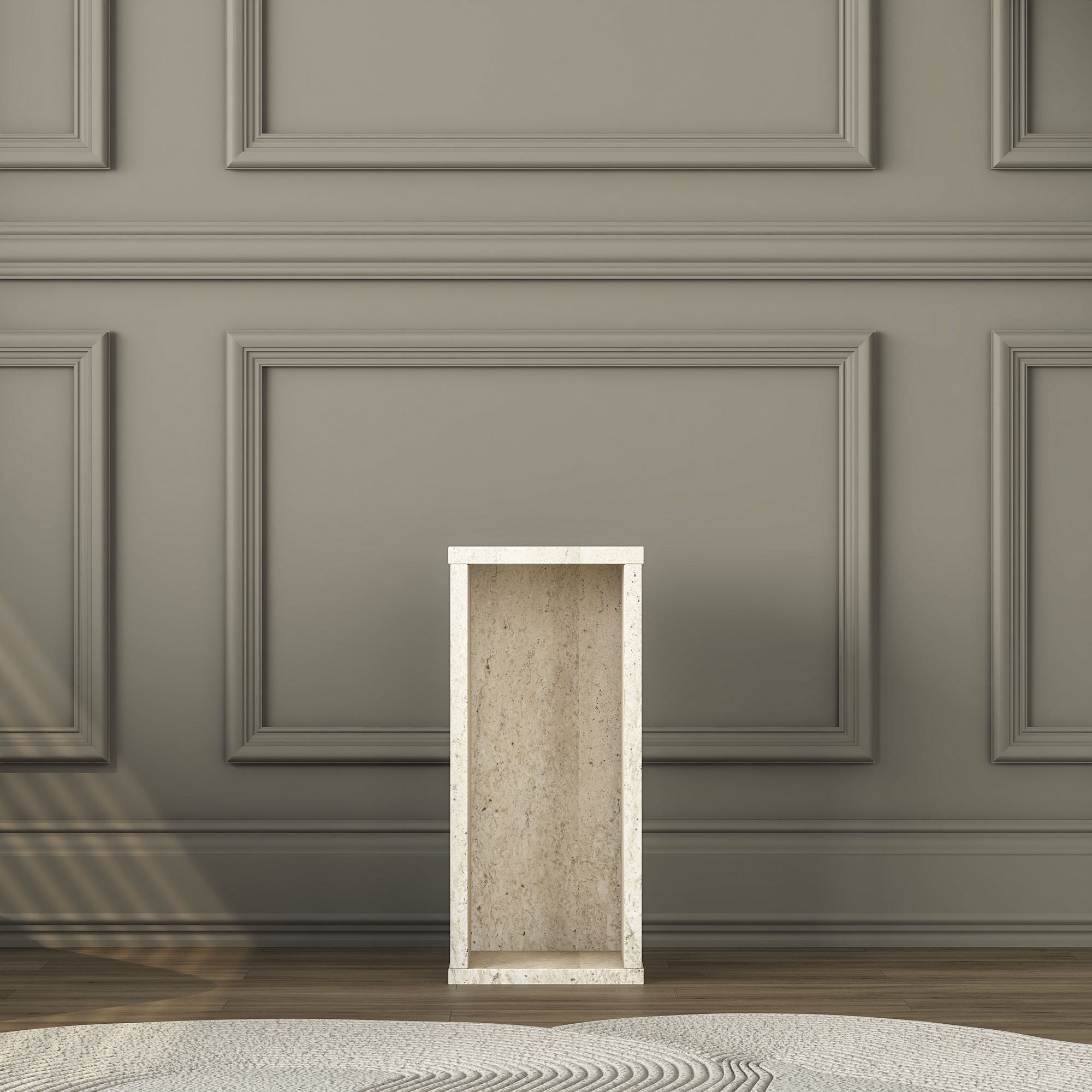 Masuta laterala AD109 - 4749, 20 x 45 x 18,2 cm, travertin, PAL — imaginea 12