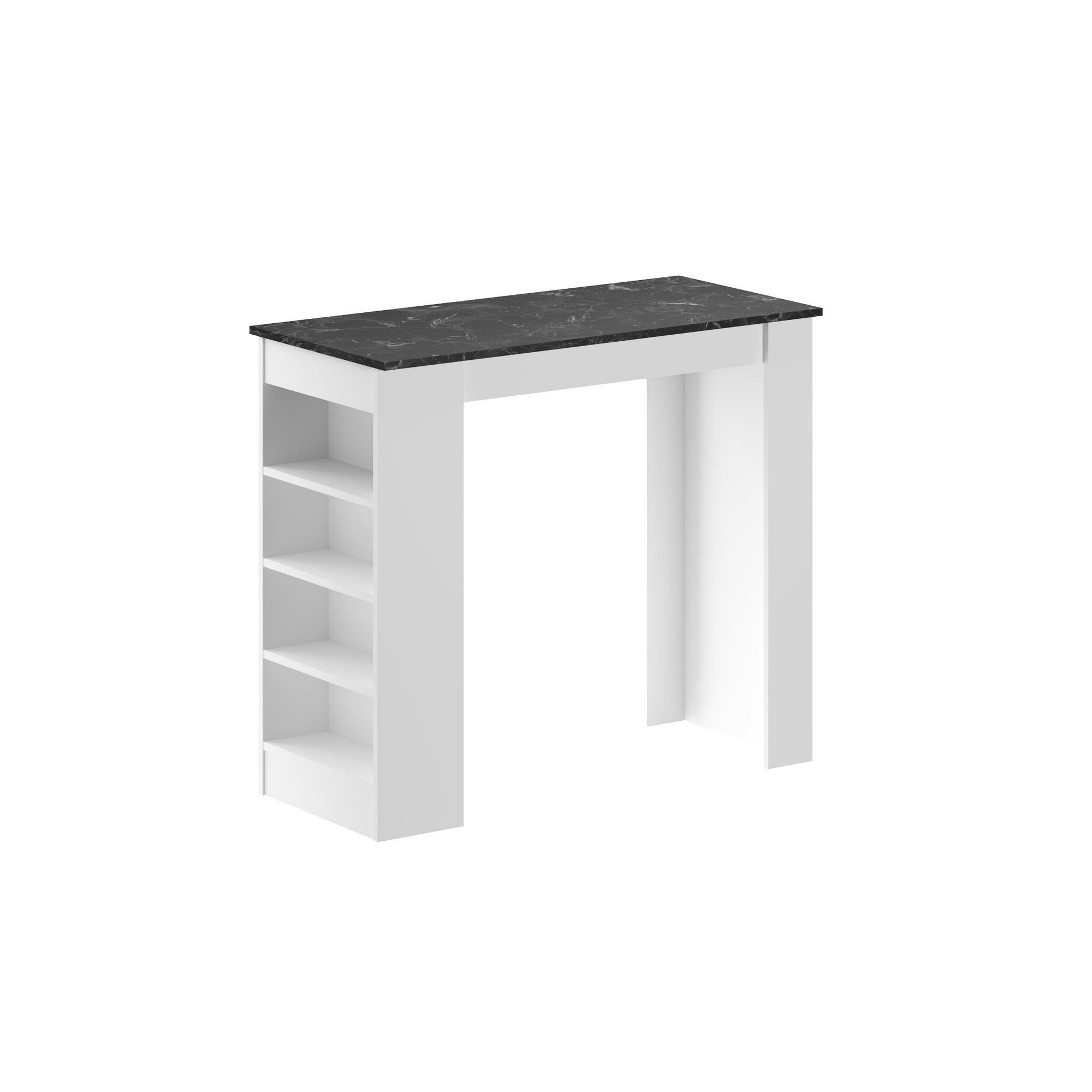 Masa Swallow, 117 x 102 x 54 cm, bendir alb, PAL melaminat, fixare pe perete, capacitate 80 kg — imaginea 5
