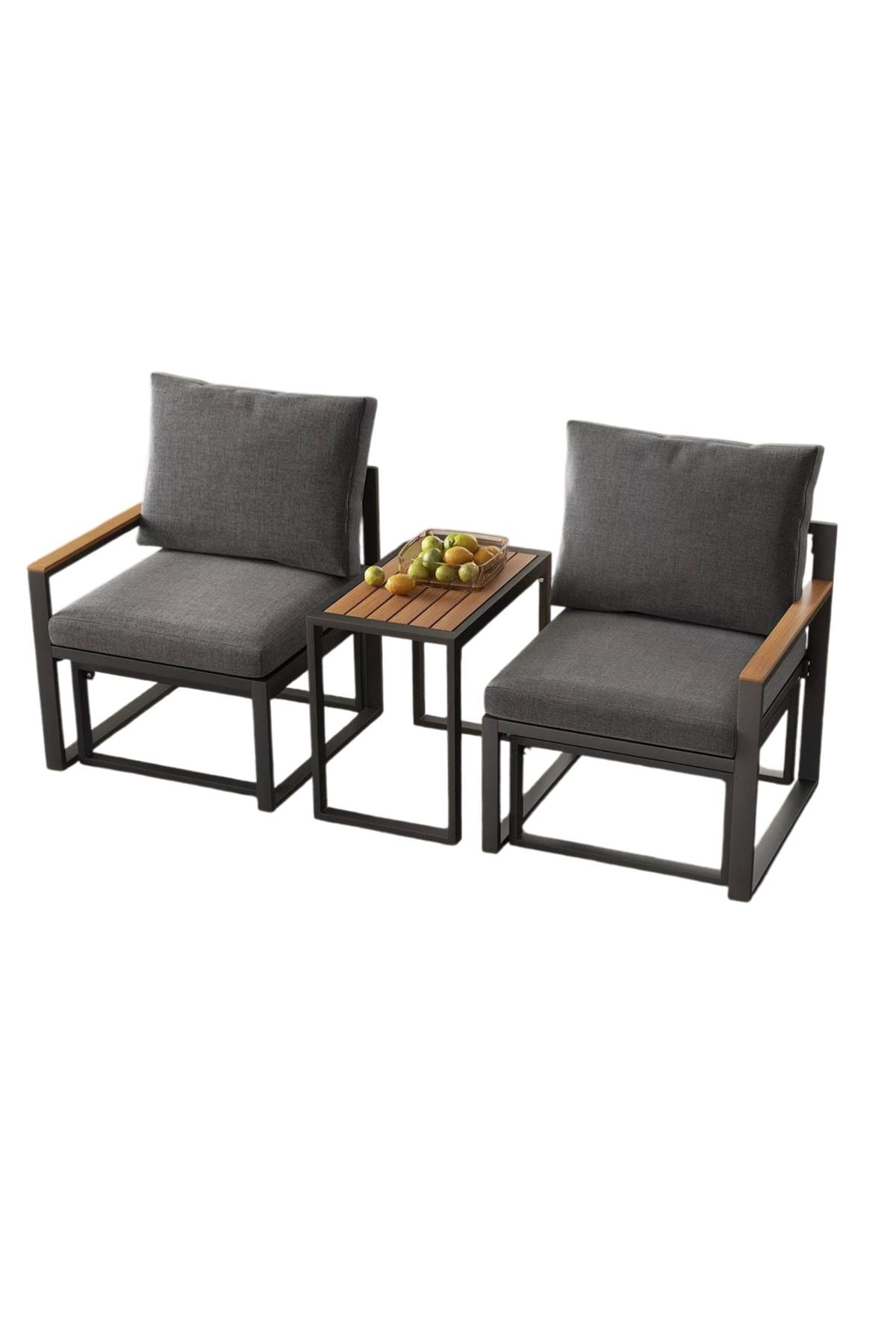 Set lounge gradina Multilounge Garden, 64 x 68 x 64 cm, gri, metal — imaginea 2