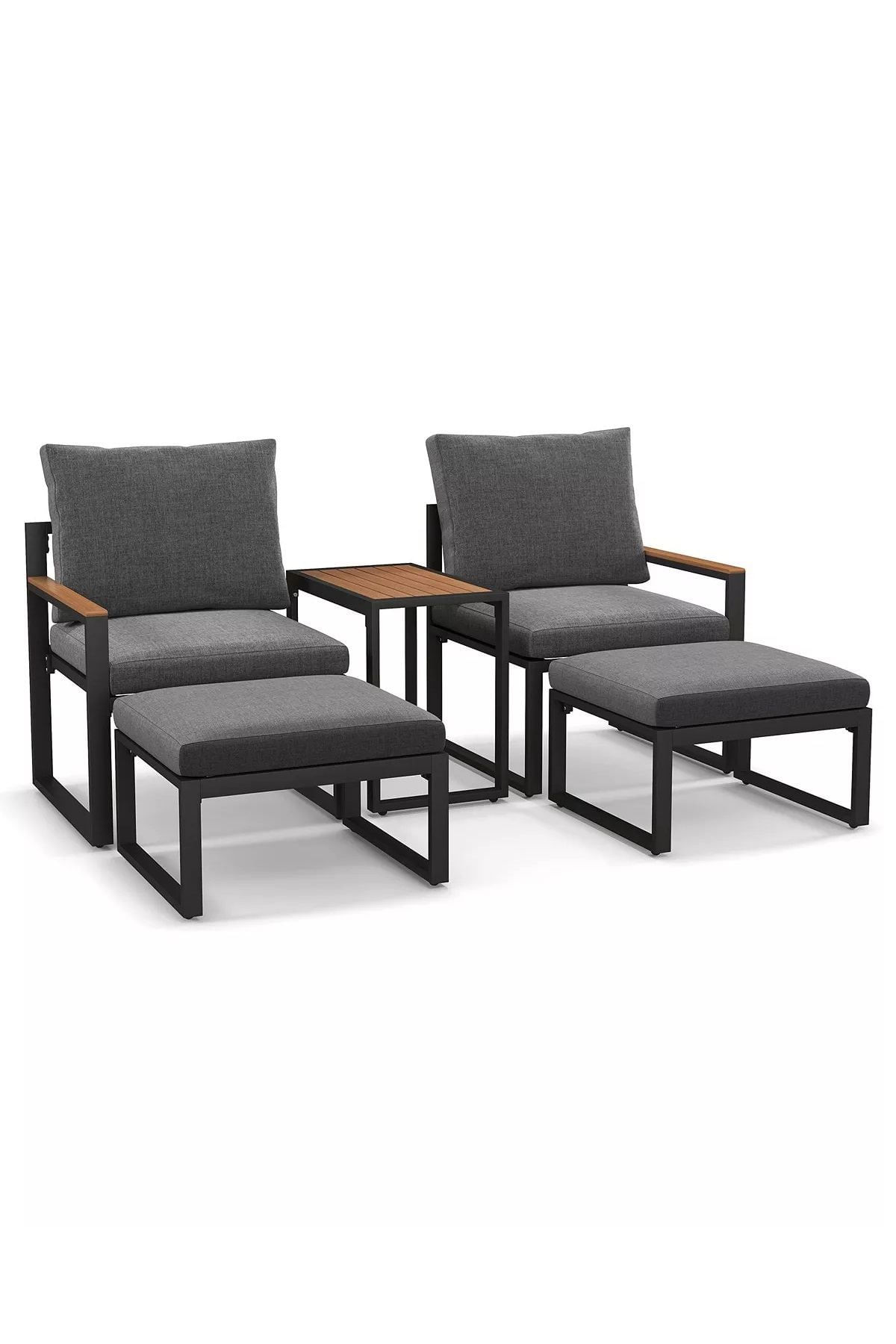 Set lounge gradina Multilounge Garden, 64 x 68 x 64 cm, gri, metal — imaginea 4