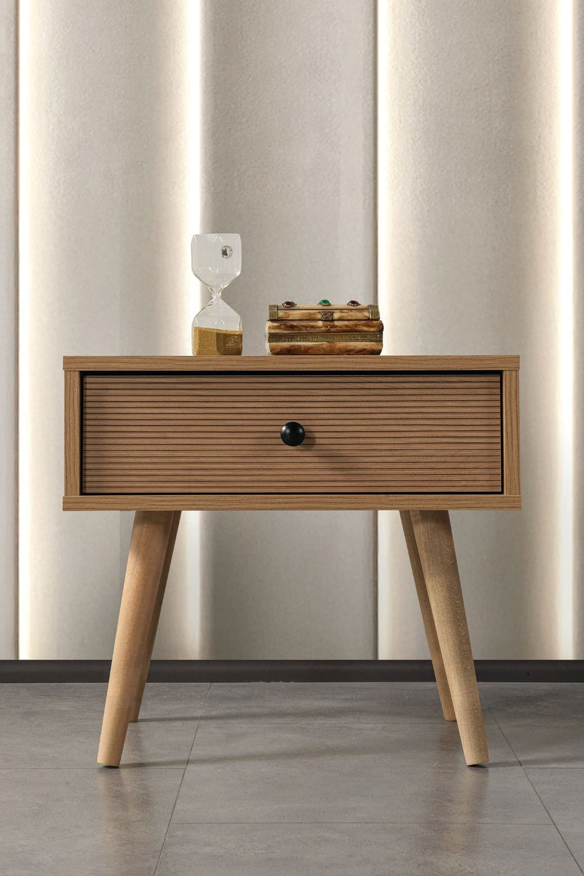 Noptiera Vita 5108, 55 x 49 x 55 cm, stejar, PAL melaminat — imaginea 3