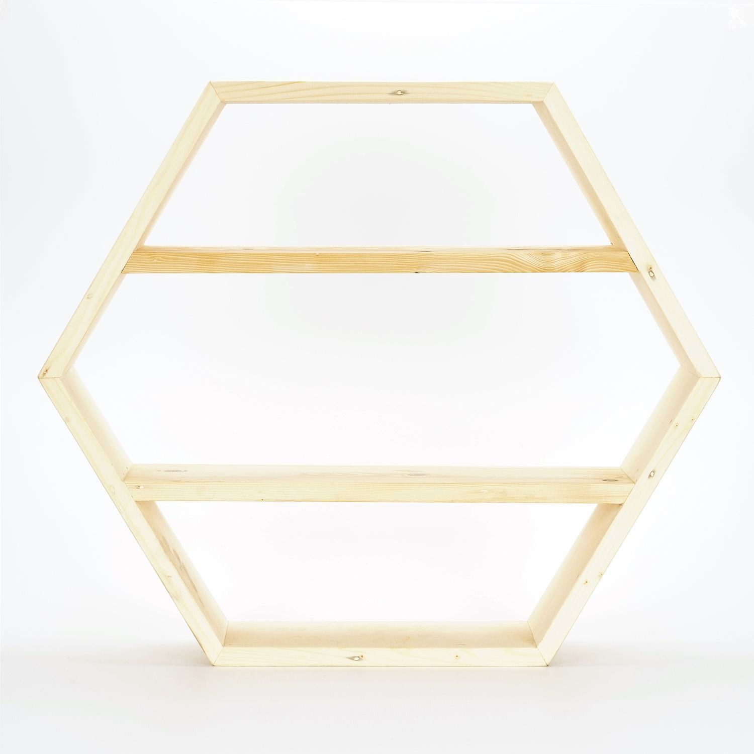 Raft decorativ de perete din lemn Raf328, 60 x 51 x 14 cm, lemn natur, lemn, design modern — imaginea 5