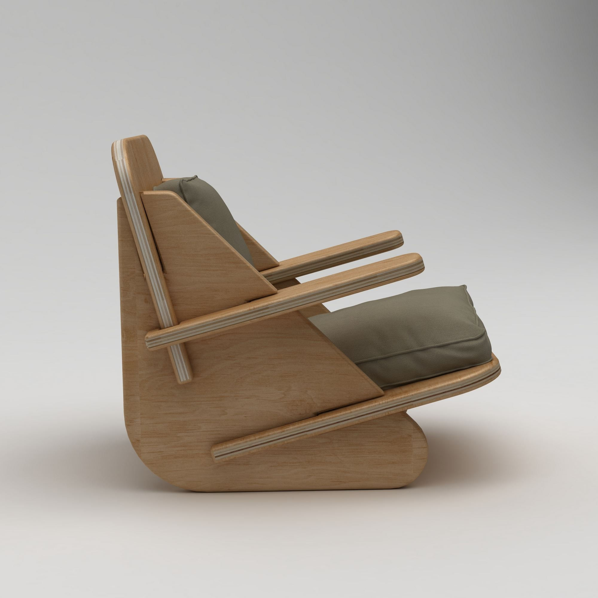 Scaun Stylish, 55 x 60 x 55 cm, natural lemn khaki, lemn, capacitate 180 kg — imaginea 5