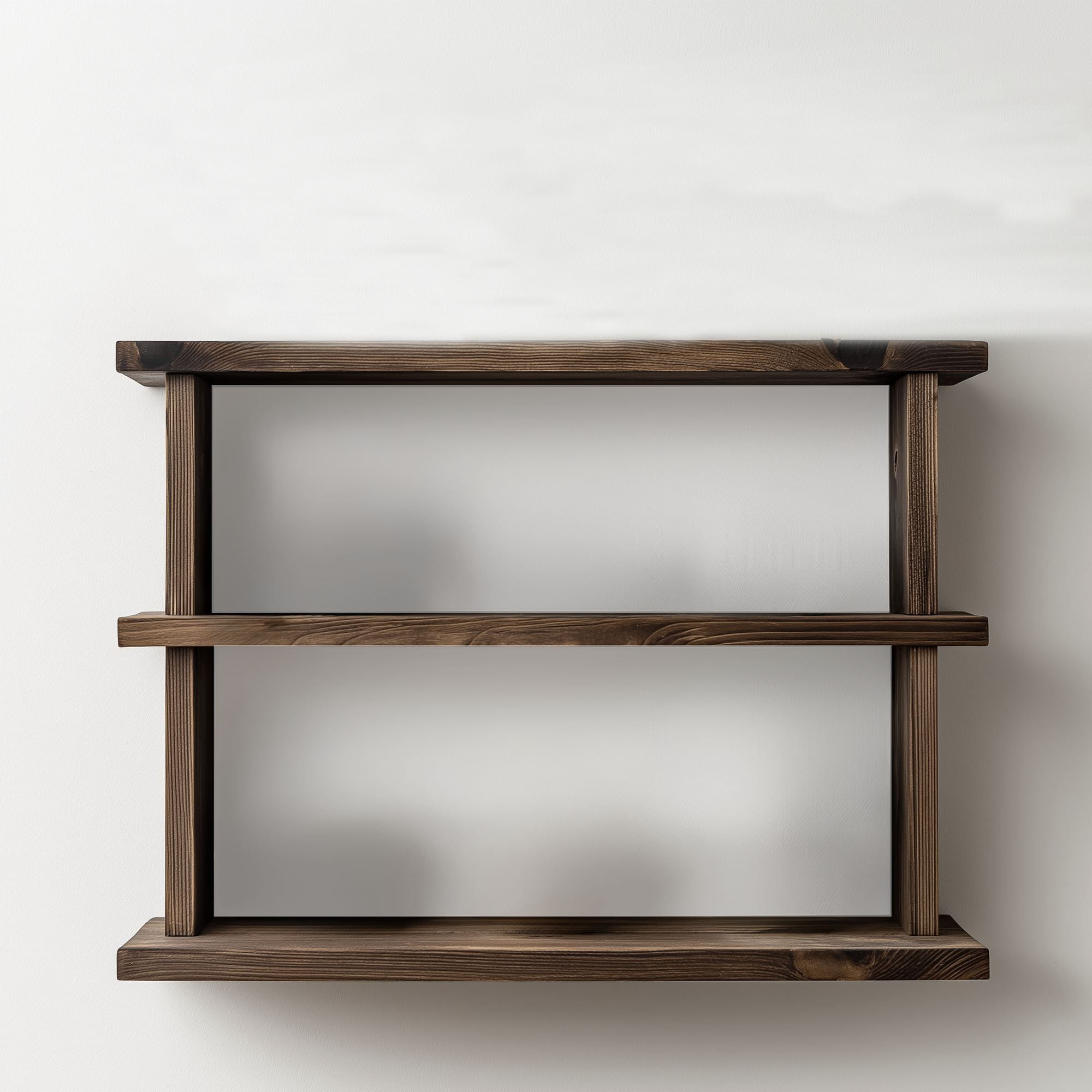 Raft decorativ de perete din lemn Raf315, 40 x 50 x 14 cm, lemn natur, lemn, design modern — imaginea 2