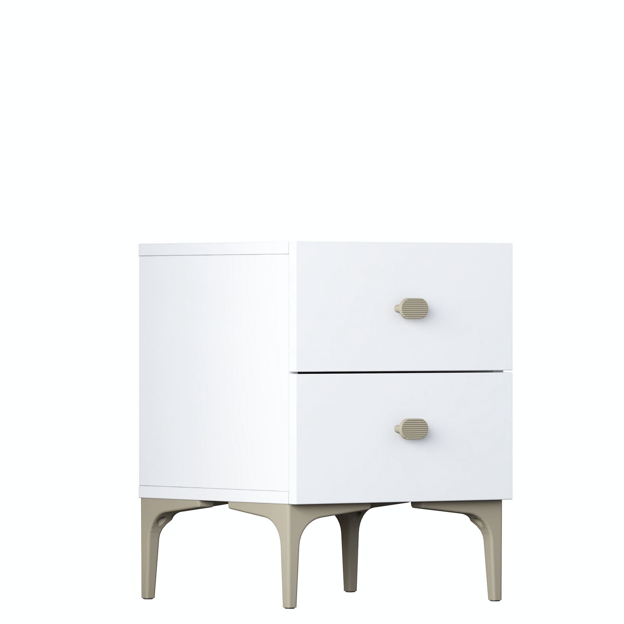 Noptiera BD110, 39,6 x 53,7 x 37,5 cm, alb, PAL, fixare pe perete — imaginea 3