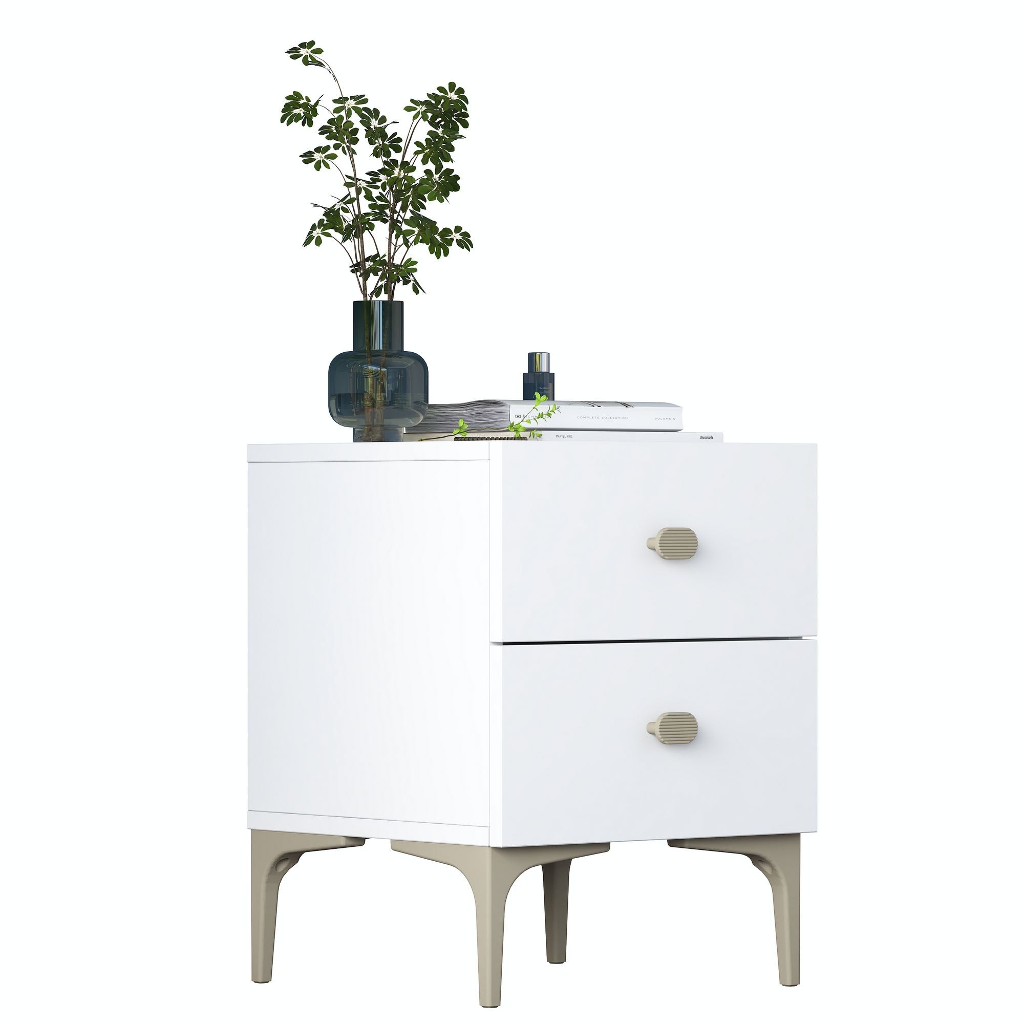 Noptiera BD110, 39,6 x 53,7 x 37,5 cm, alb, PAL, fixare pe perete — imaginea 10