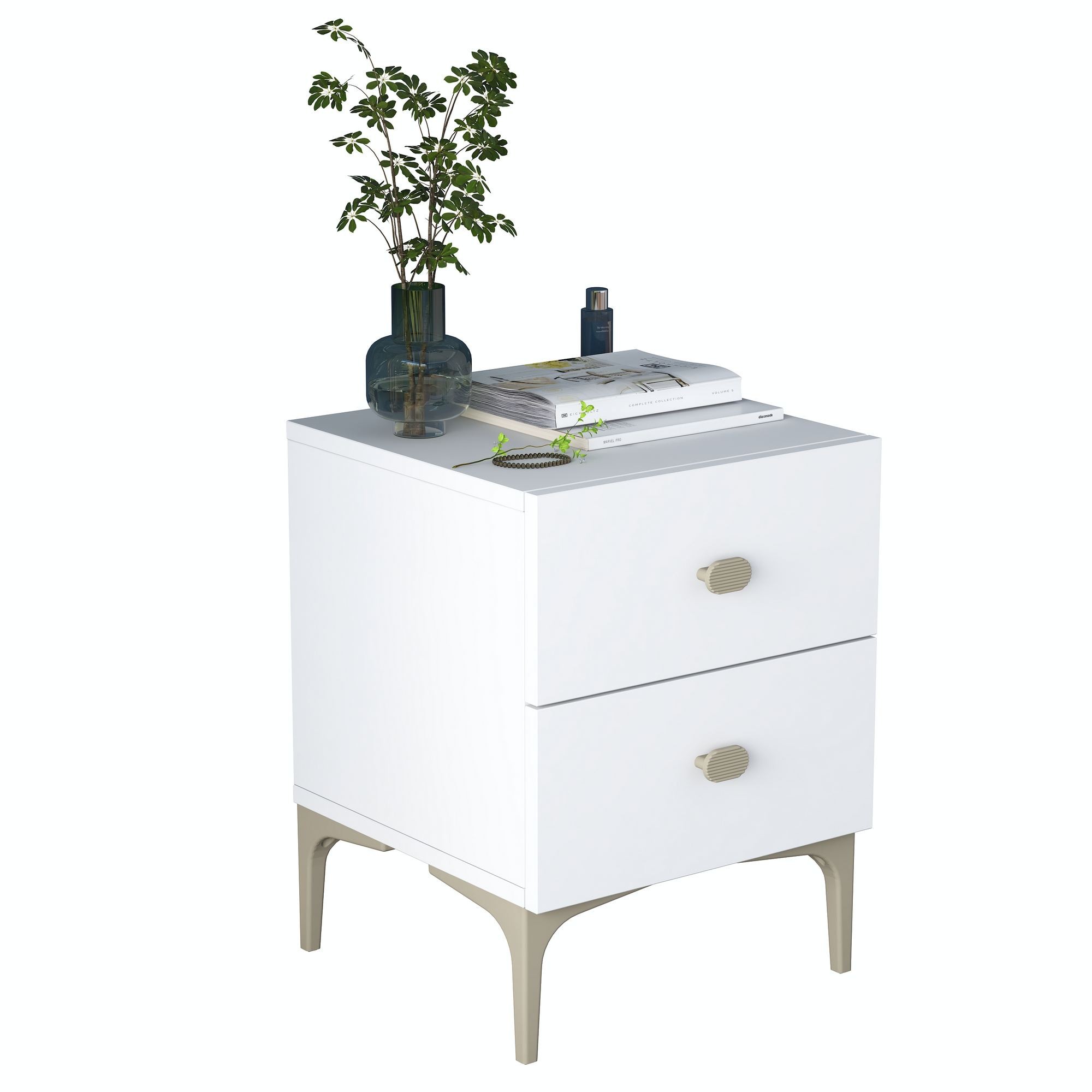 Noptiera BD110, 39,6 x 53,7 x 37,5 cm, alb, PAL, fixare pe perete — imaginea 13