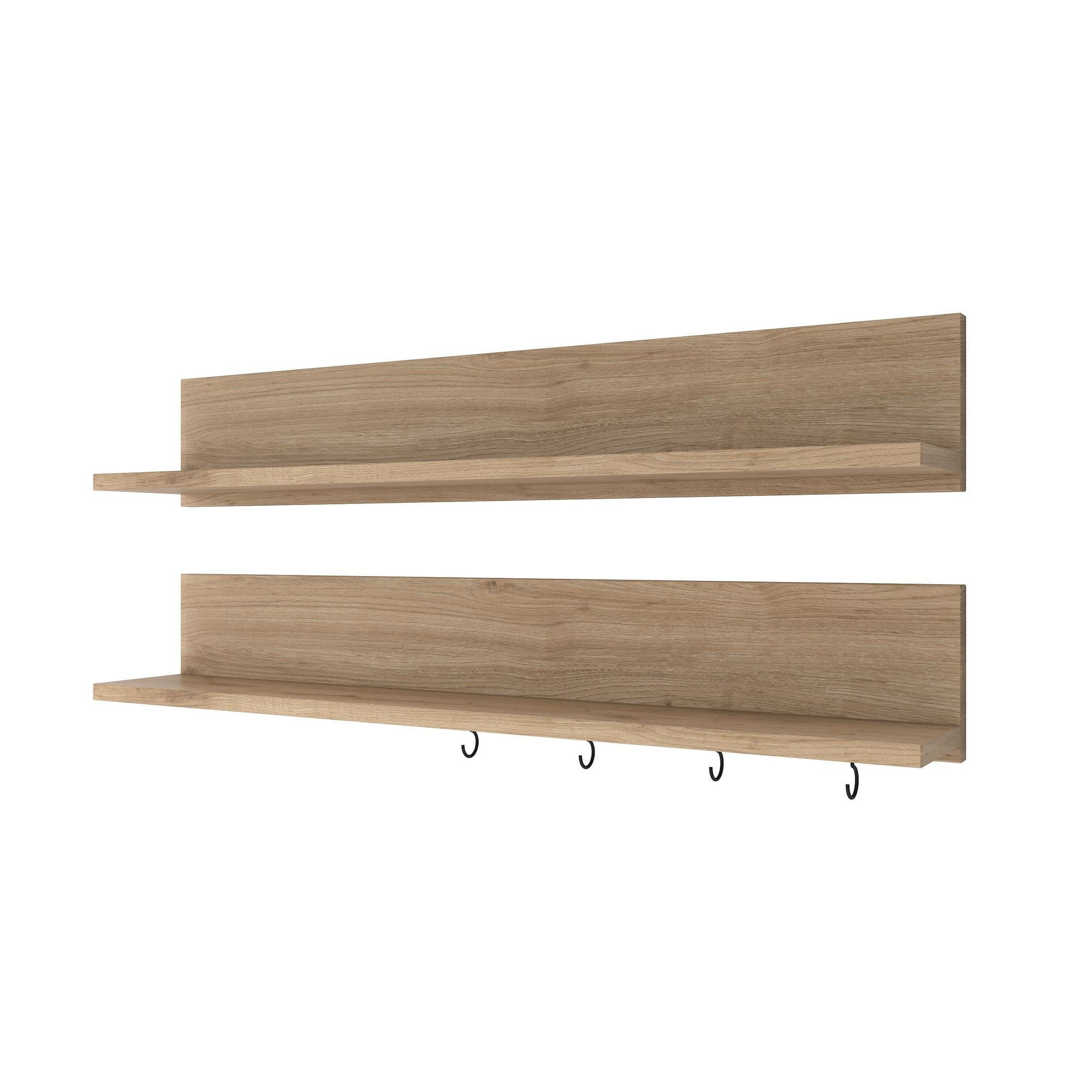 Raft de perete AE106, 90 x 15 x 14,8 cm, nuc, PAL, design modern — imaginea 5