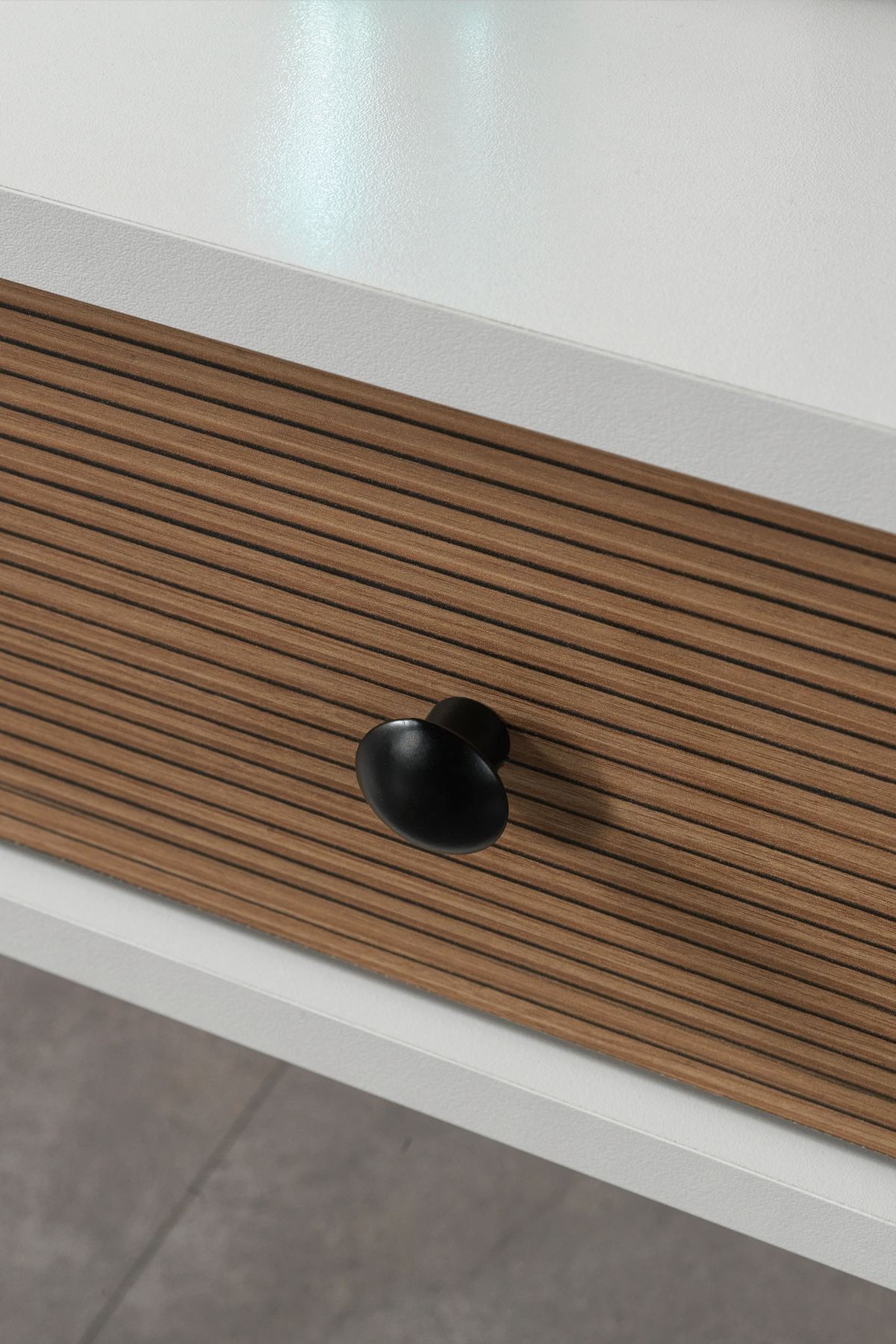 Noptiera Vita 5103, 55 x 49 x 55 cm, alb nuc, PAL melaminat — imaginea 6