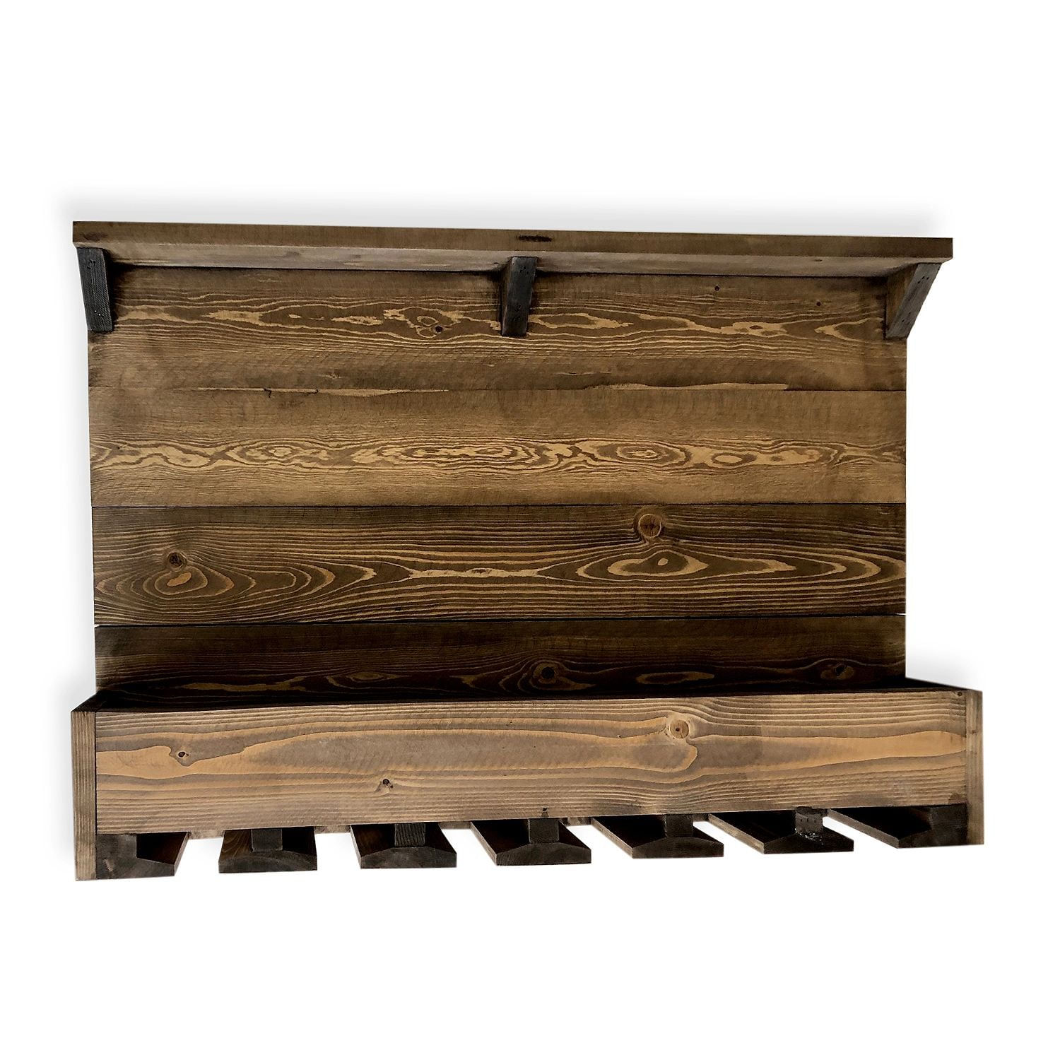 Raft decorativ de perete din lemn Raf339, 70 x 50 x 12 cm, lemn natur, lemn, design modern — imaginea 5