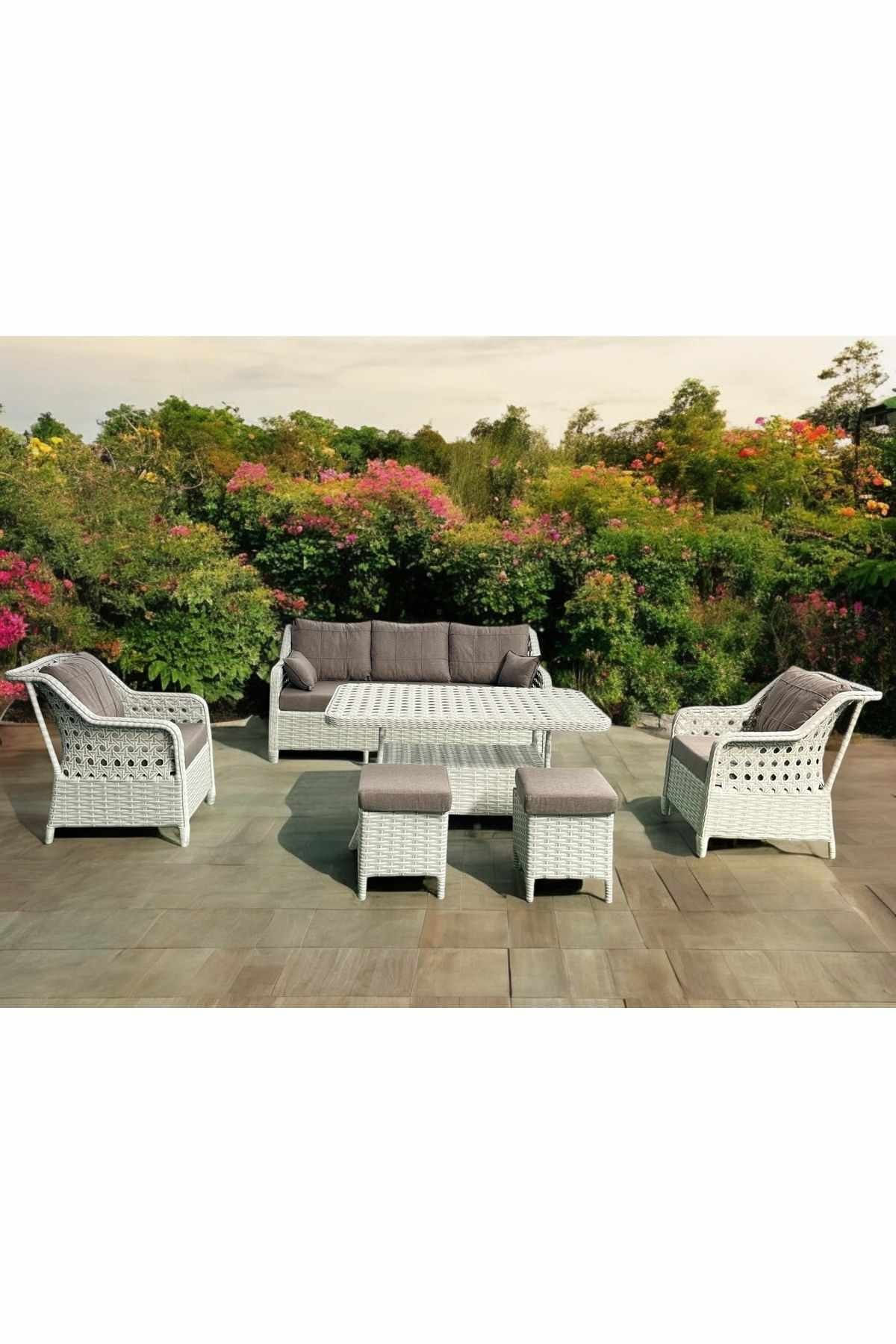 Set lounge gradina Rondi - Milky maro, 175 x 78 x 60 cm, milky maro — imaginea 3