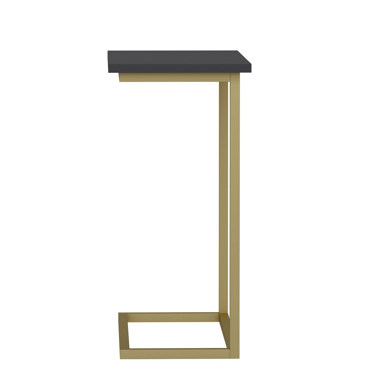 Masuta laterala Narin, Gold, 64 x 62 x 30 cm, antracit auriu, PAL melaminat, antracit / gold — imaginea 8