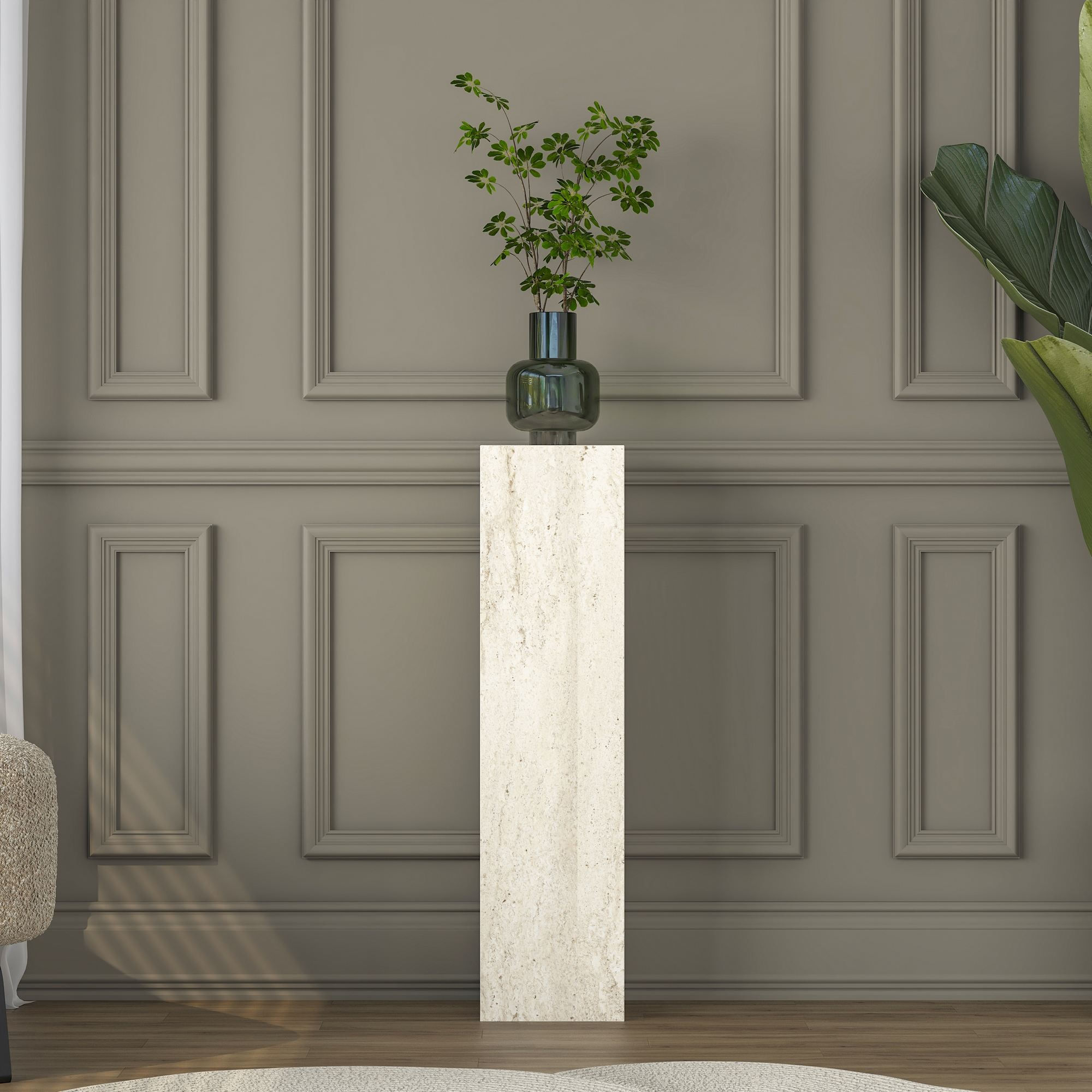 Masuta laterala AD107 - 4741, 20 x 80 x 18,2 cm, travertin, PAL — imaginea 3