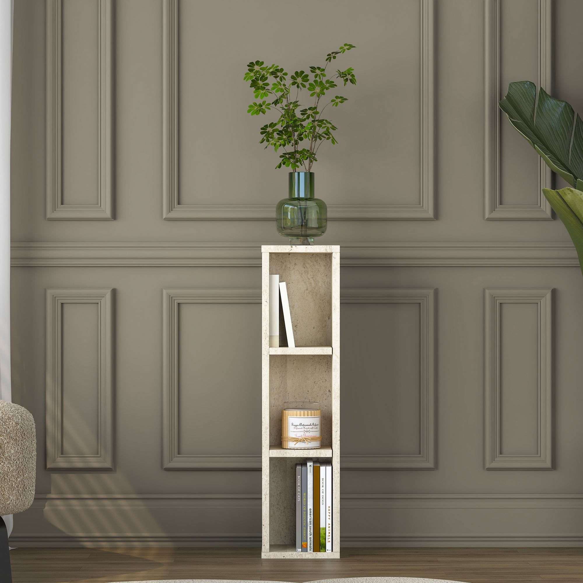 Masuta laterala AD107 - 4741, 20 x 80 x 18,2 cm, travertin, PAL — imaginea 5