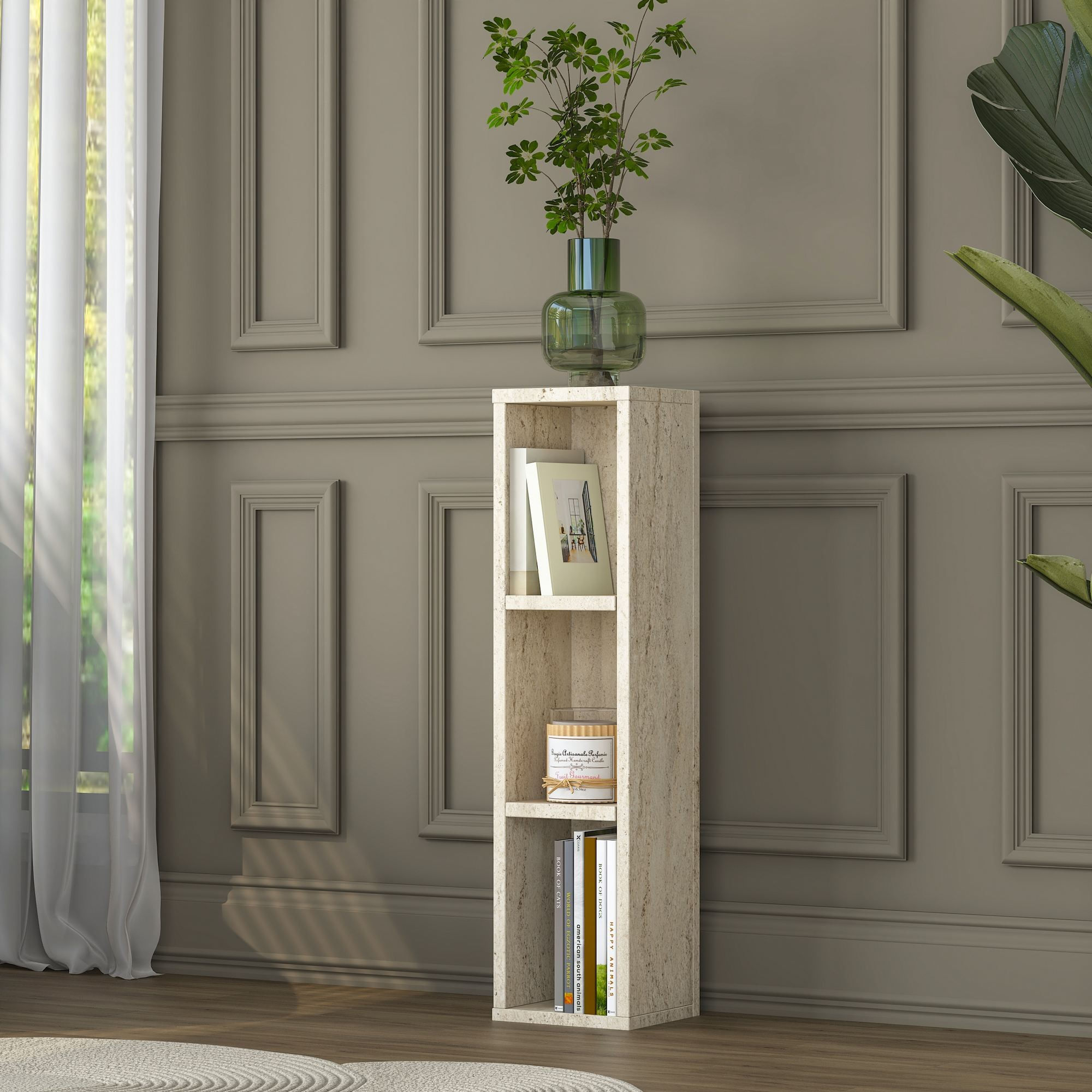Masuta laterala AD107 - 4741, 20 x 80 x 18,2 cm, travertin, PAL — imaginea 7