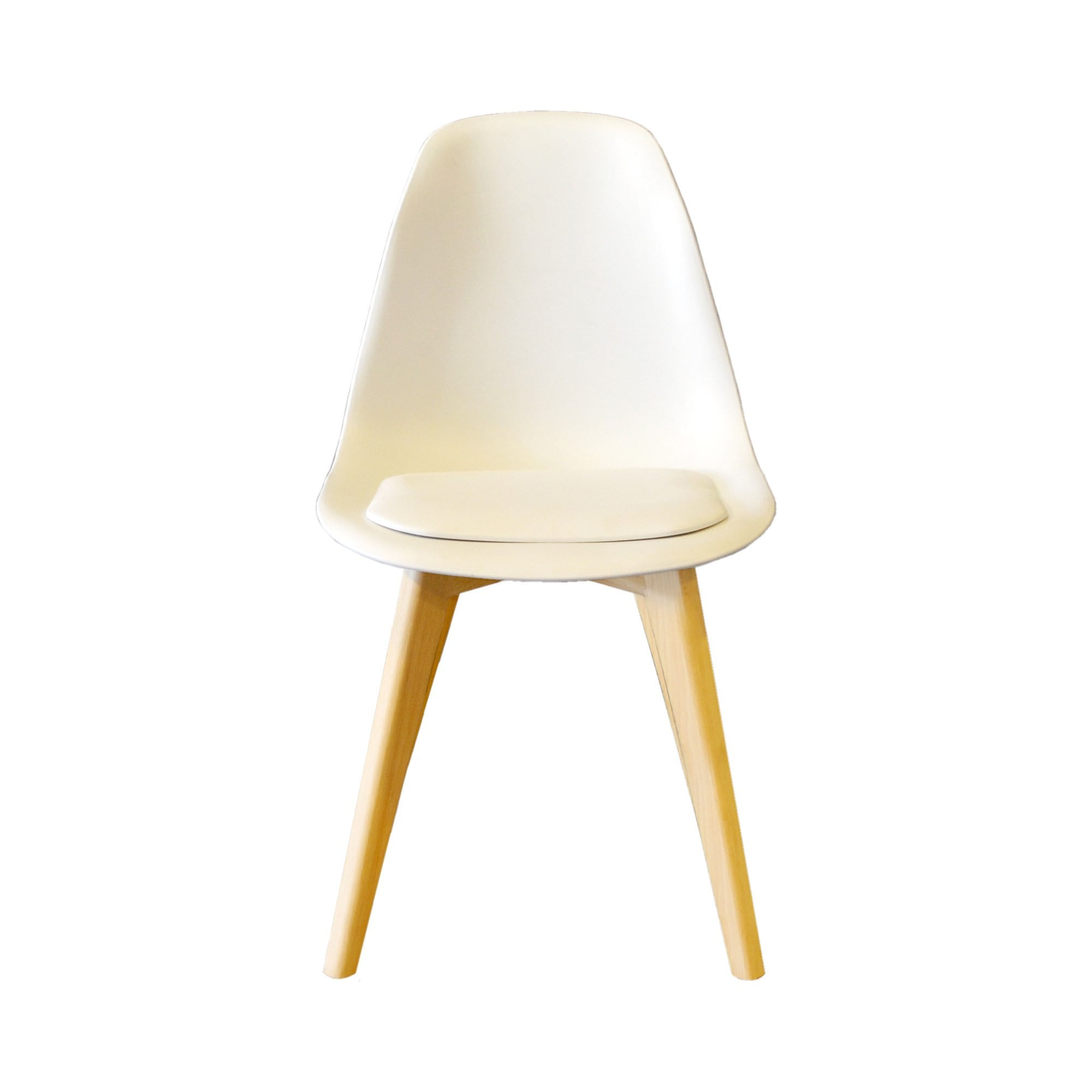 Scaun SND3015-2BYZ, 45 x 83 x 45 cm, alb si stejar, MDF — imaginea 3