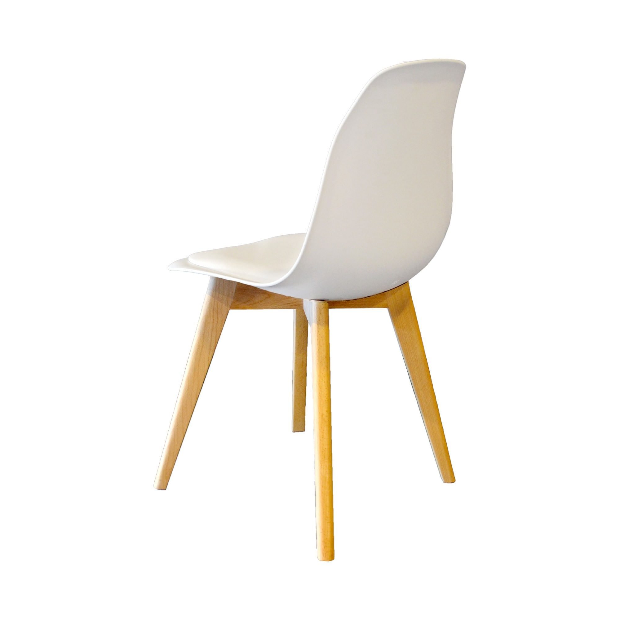 Scaun SND3015-2BYZ, 45 x 83 x 45 cm, alb si stejar, MDF — imaginea 4