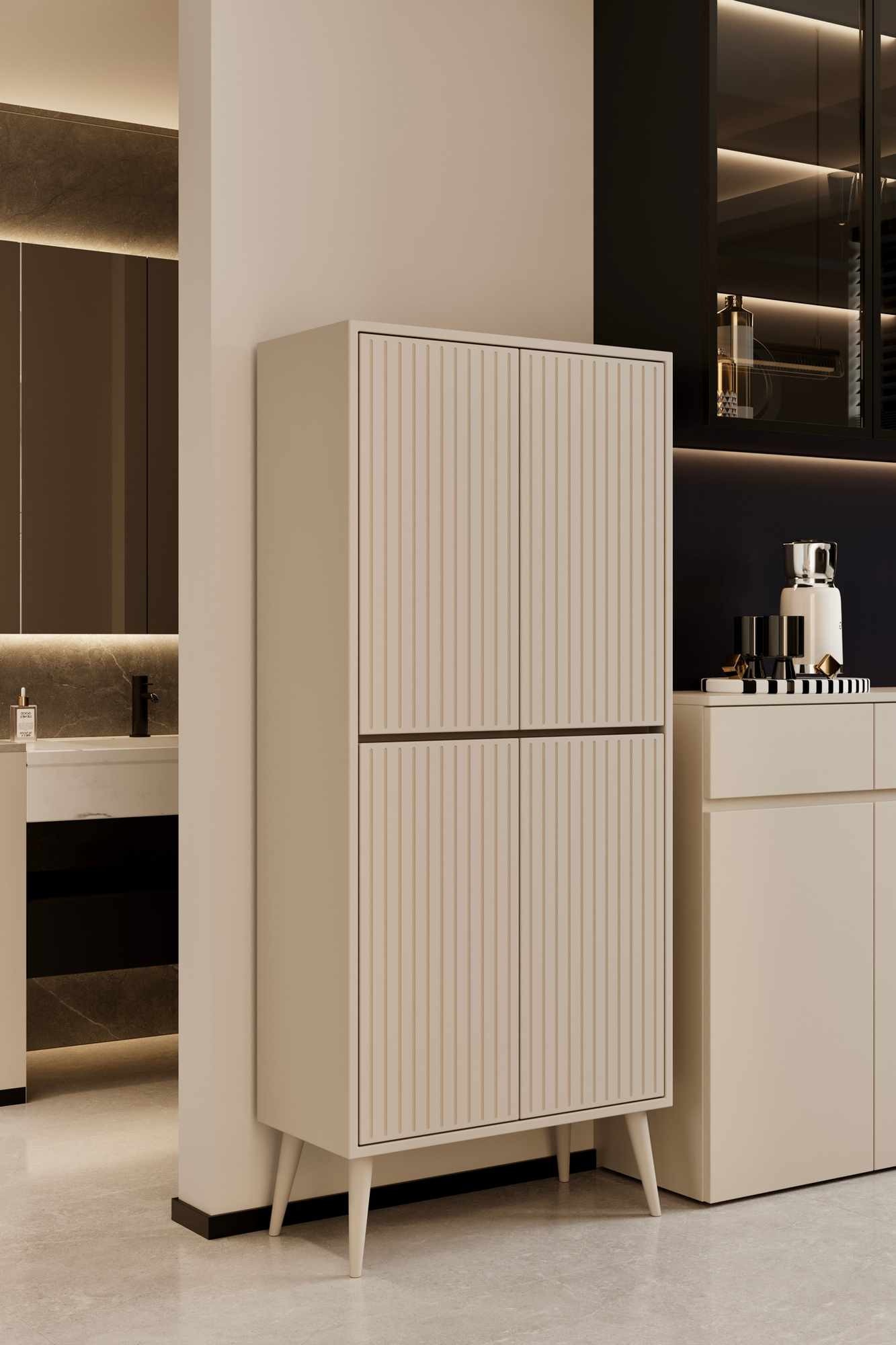 Mobilier bucatarie Capella, 69 x 158 x 32 cm, bej nisip, MDF, capacitate 30 kg, sandstone — imaginea 3