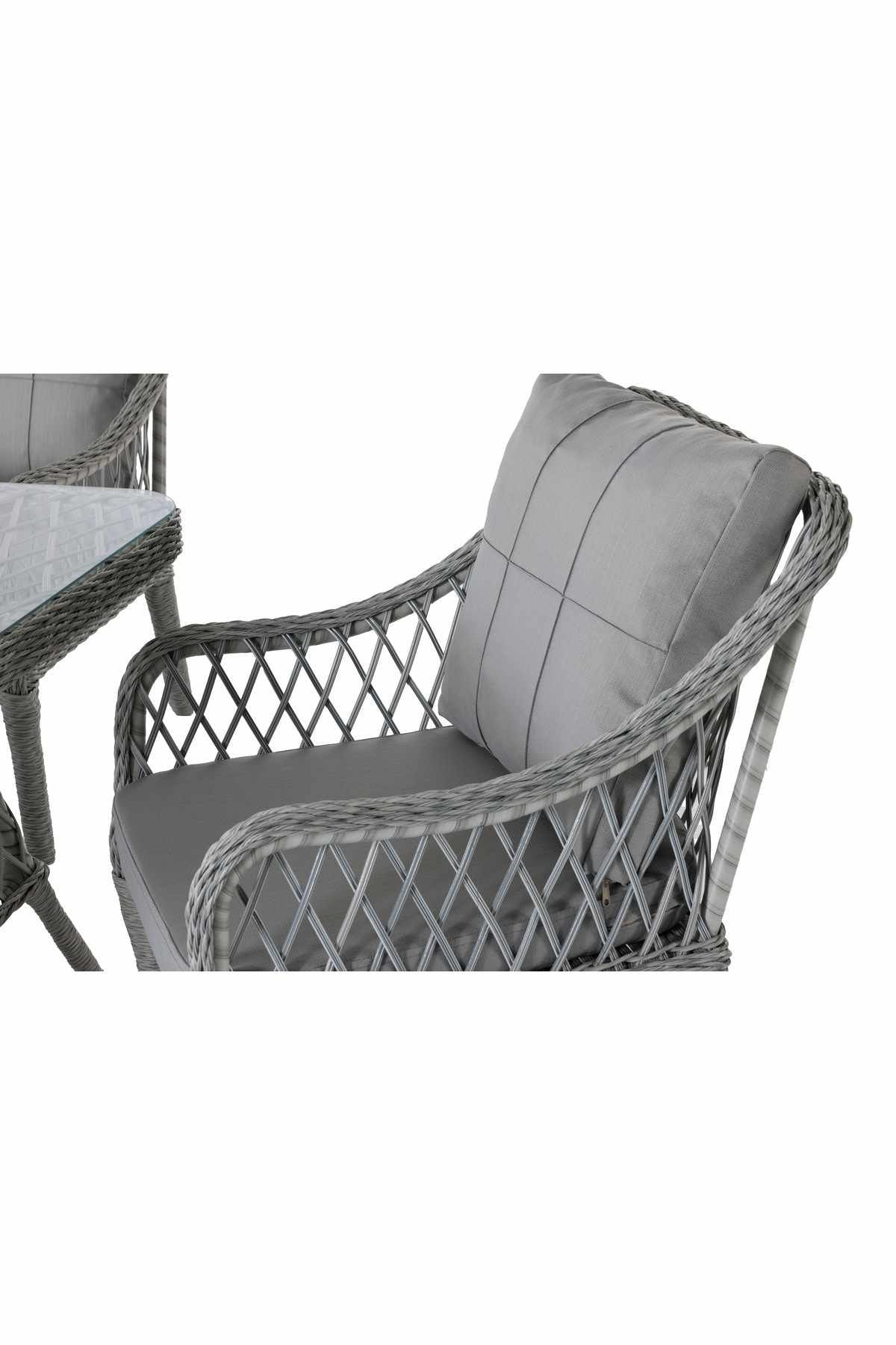 Scaun Hisar 4+1, 52 x 78 x 56 cm, gri — imaginea 3
