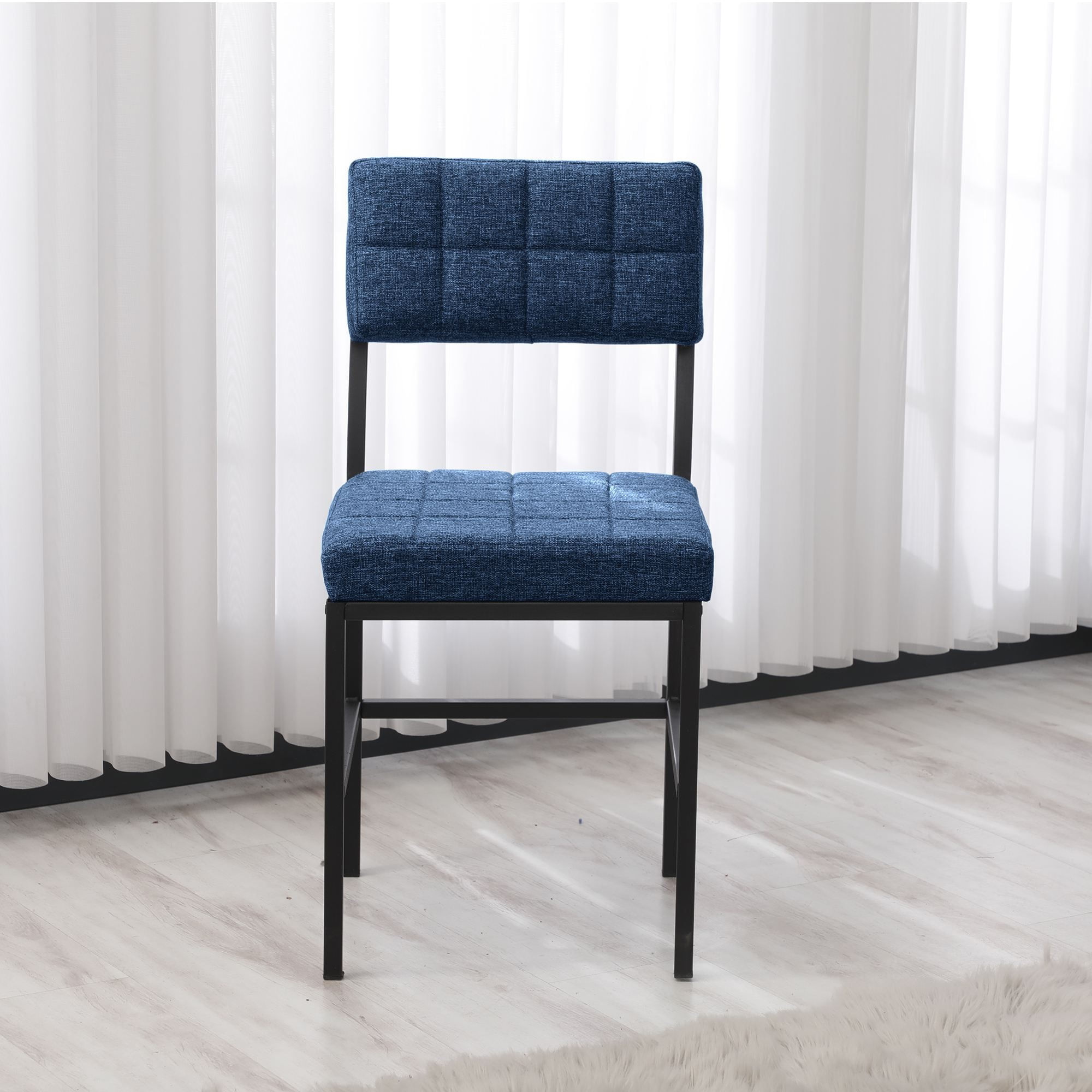 Scaun Dubai, 40 x 82 x 40 cm, bleumarin, metal, capacitate 150 kg, navy albastru — imaginea 5