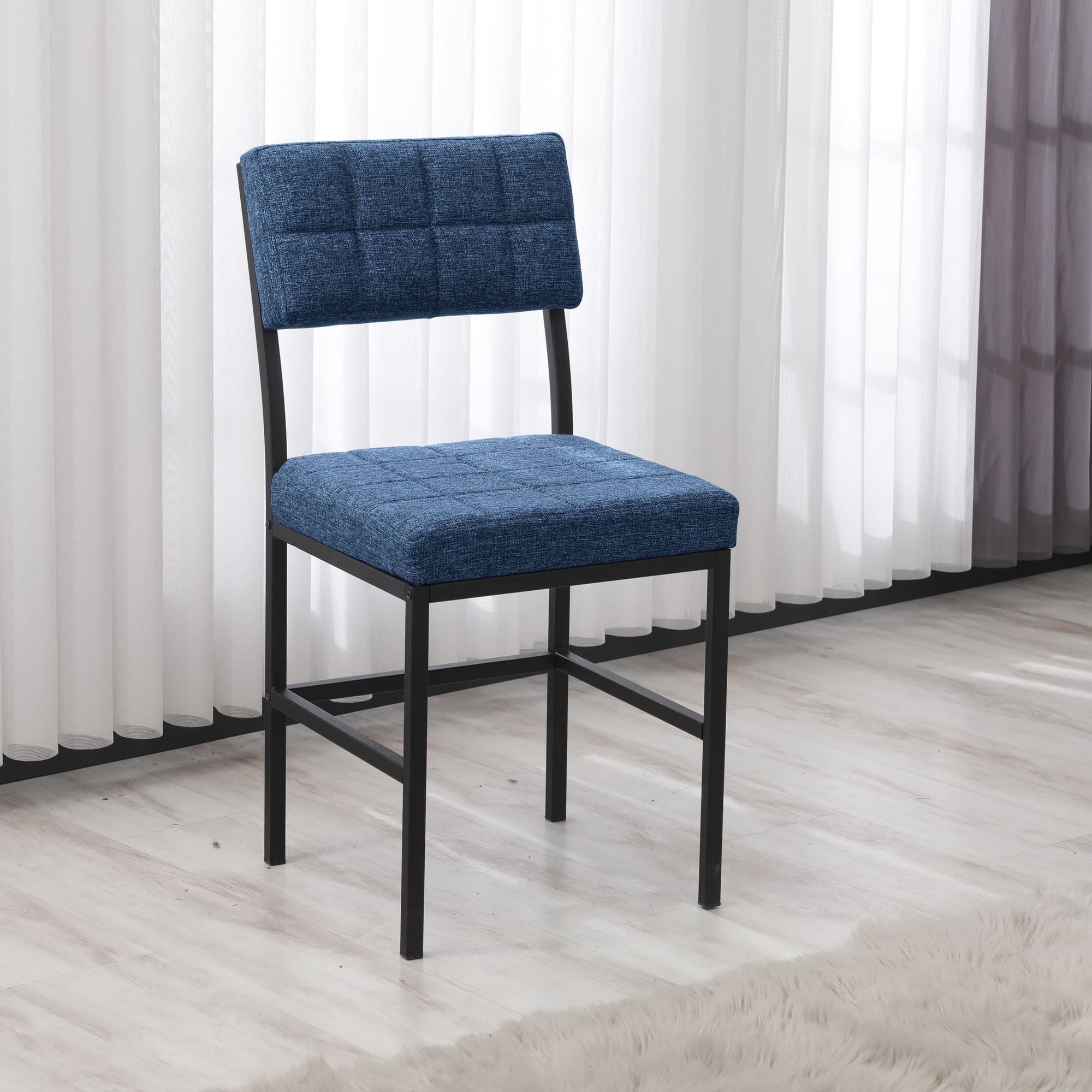 Scaun Dubai, 40 x 82 x 40 cm, bleumarin, metal, capacitate 150 kg, navy albastru — imaginea 8