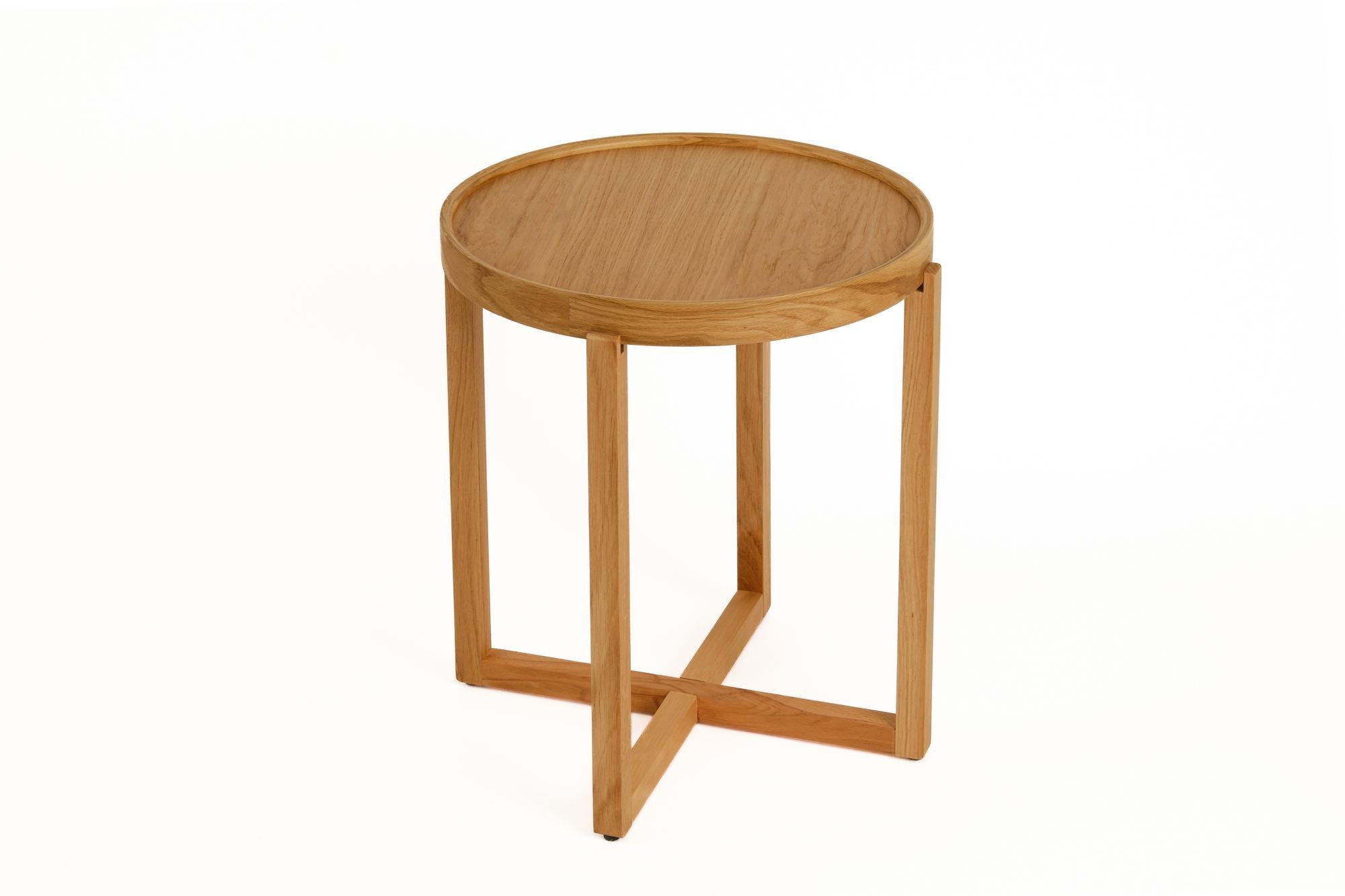 Set masute suprapuse, 3 piese Milas 3 - Oak v2, 45 x 55 x 45 cm, MDF, stejar — imaginea 2