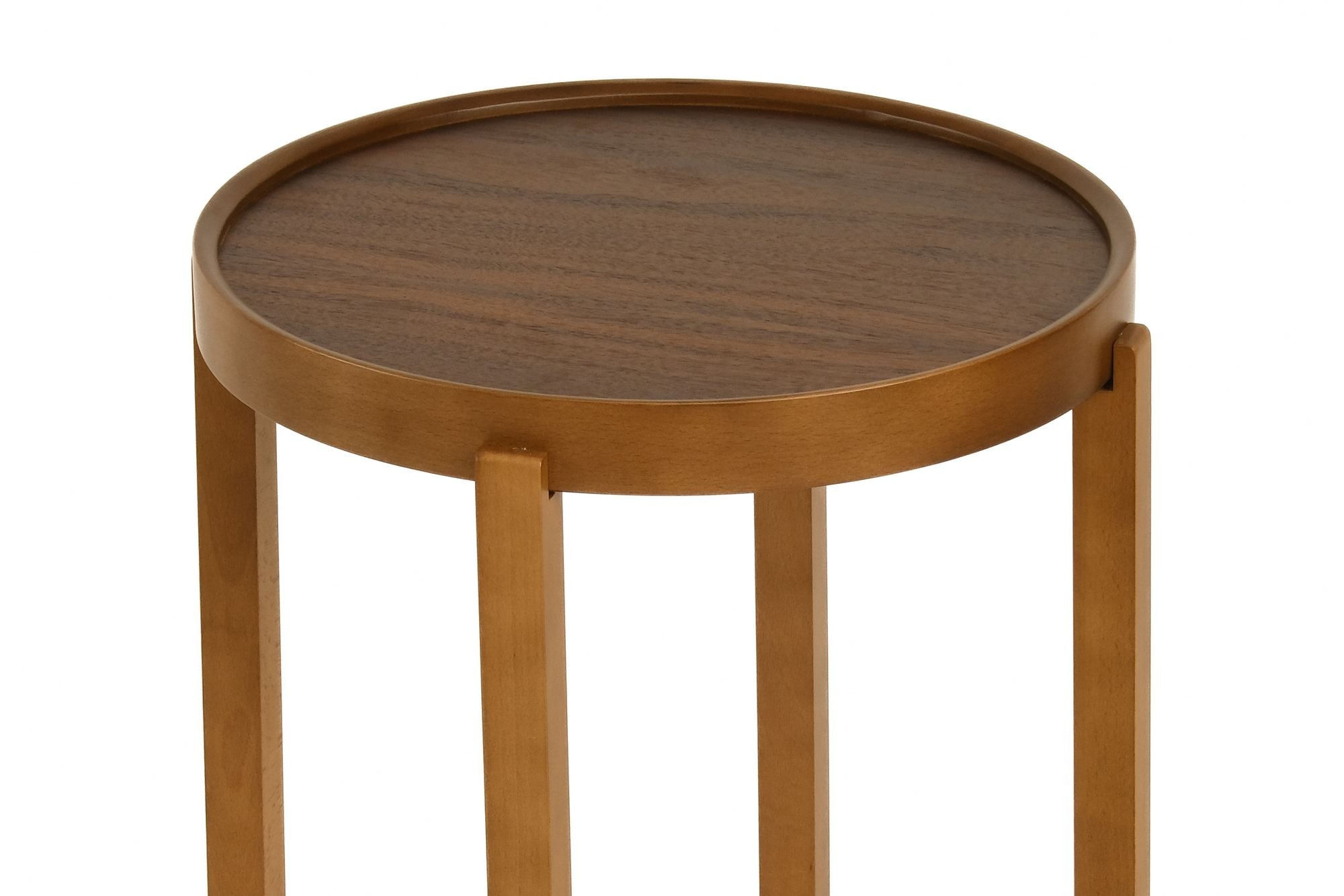 Set masute suprapuse, 3 piese Milas 3 - nuc v2, 45 x 55 x 45 cm, MDF, nuc — imaginea 2