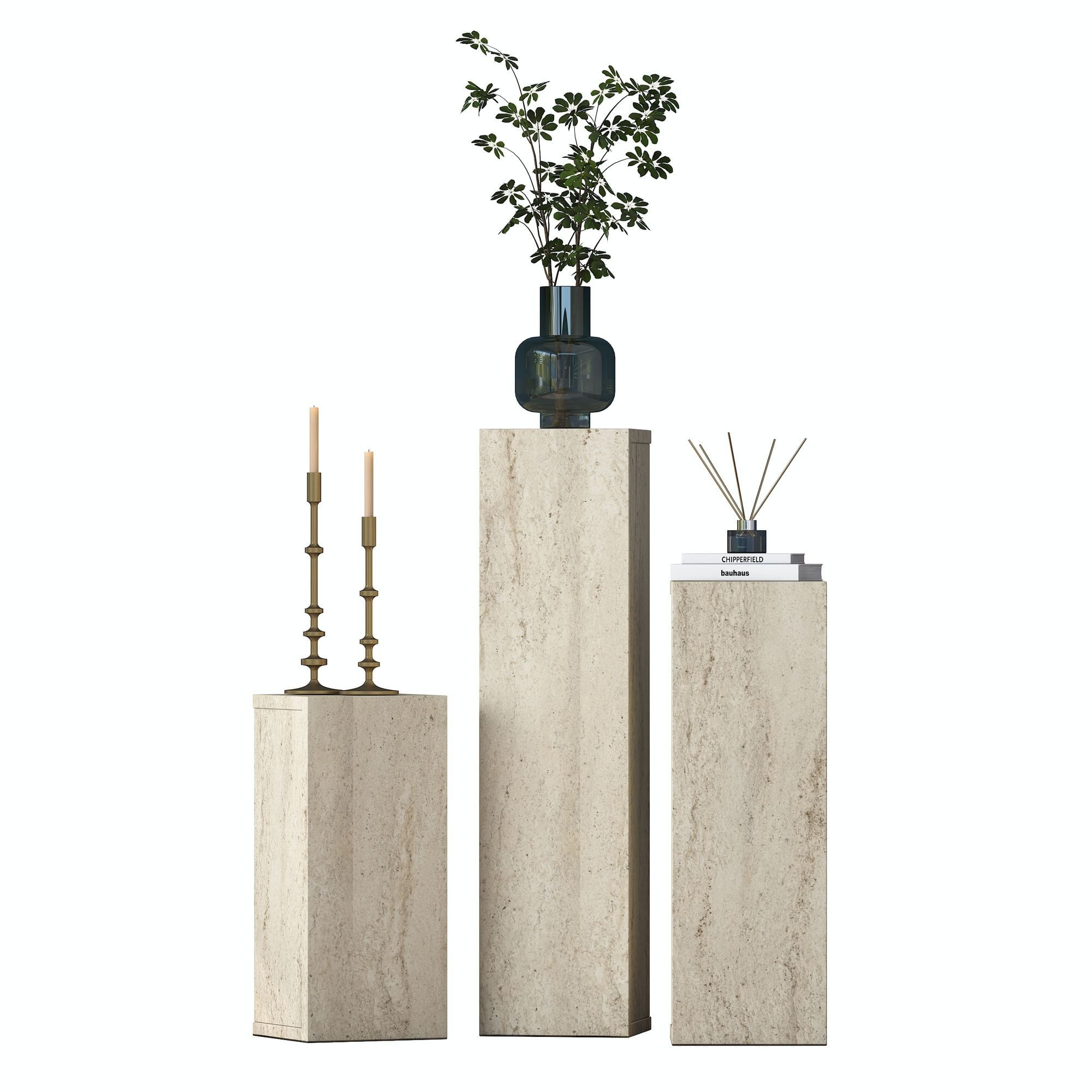 Set masute laterale AD106 - 4710, 20 x 80 x 18,2 cm, travertin, PAL — imaginea 7