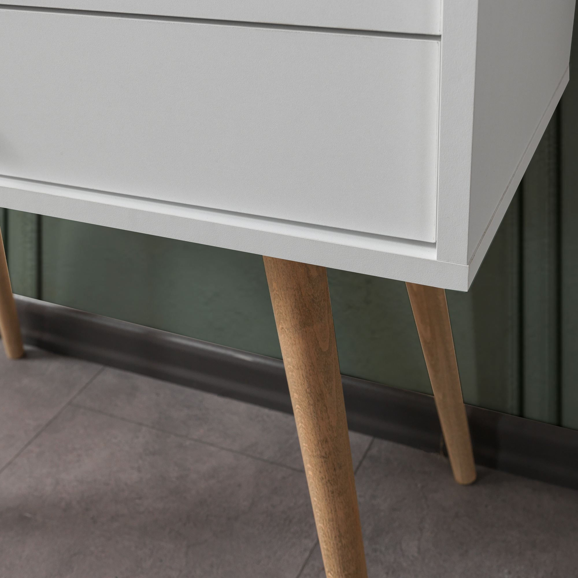 Comoda dormitor Vita 5201, 80 x 78 x 36 cm, alb, PAL melaminat — imaginea 3
