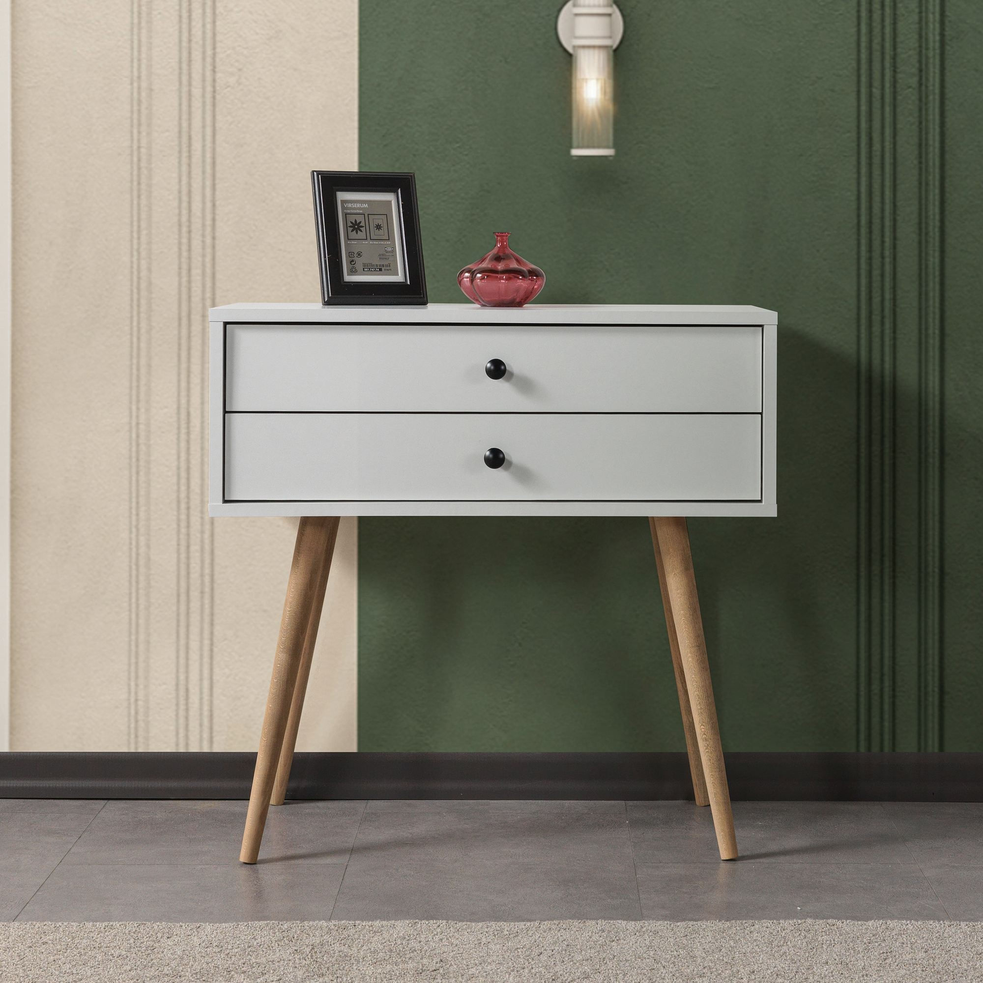 Comoda dormitor Vita 5201, 80 x 78 x 36 cm, alb, PAL melaminat — imaginea 5