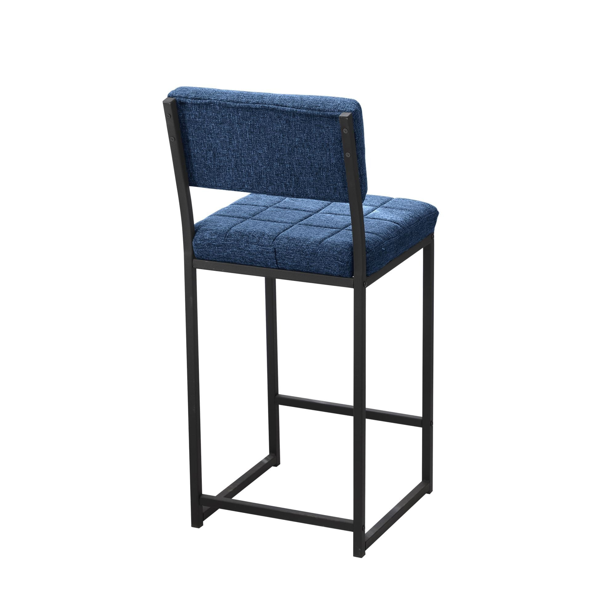 Scaun bar Retro, 40 x 98 x 40 cm, bleumarin, metal, capacitate 120 kg, navy albastru — imaginea 4