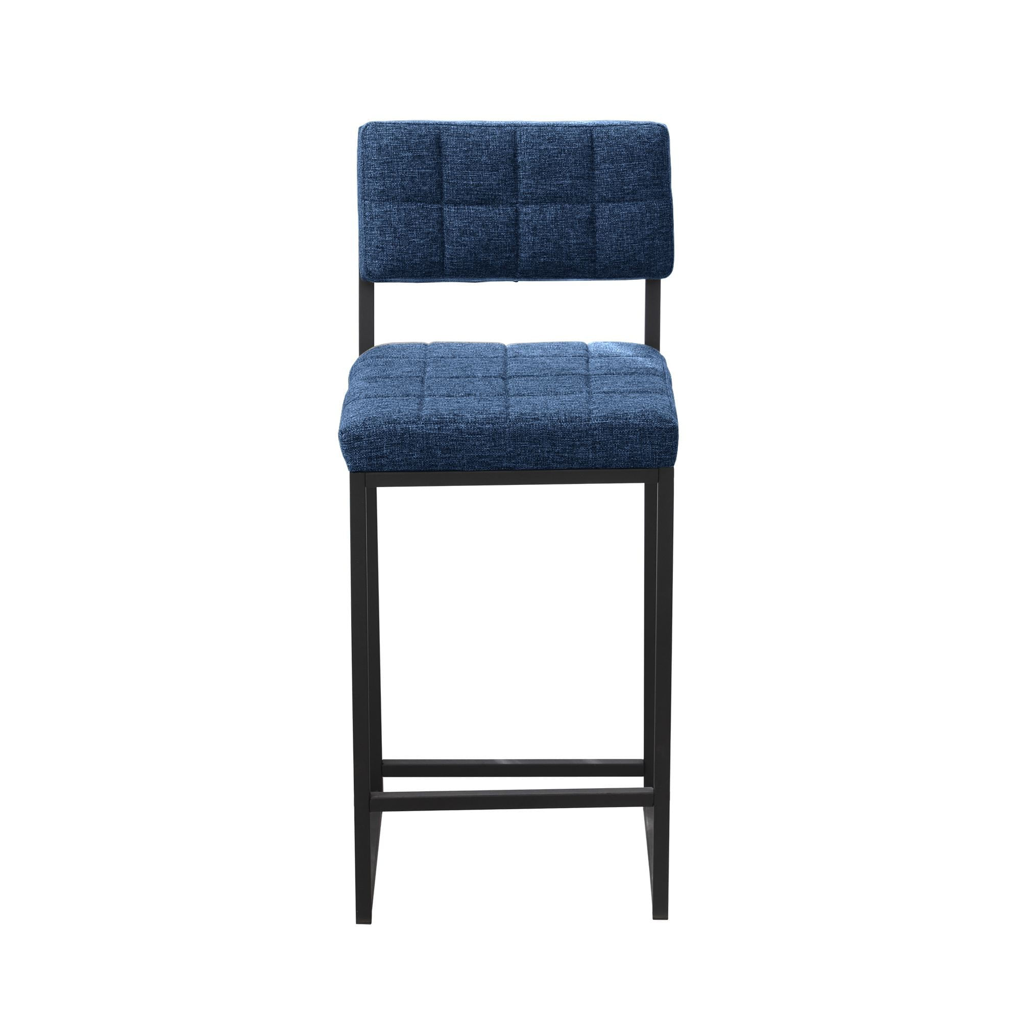 Scaun bar Retro, 40 x 98 x 40 cm, bleumarin, metal, capacitate 120 kg, navy albastru — imaginea 9