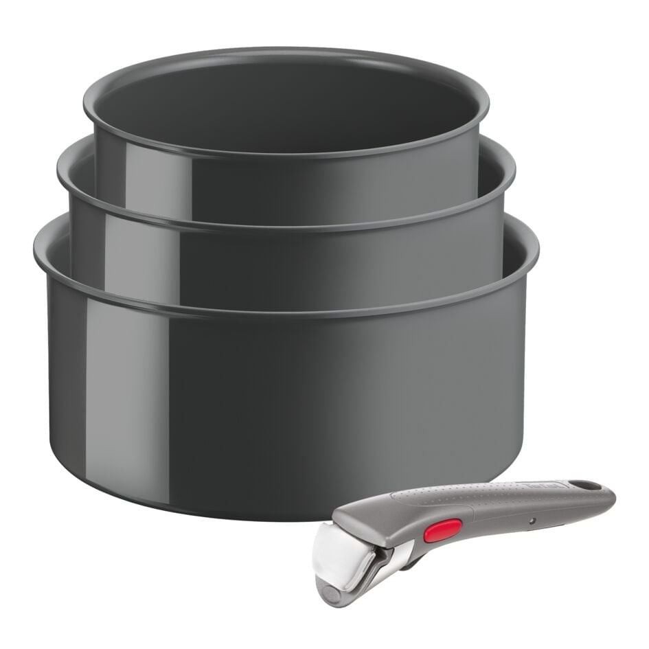 Set 4 piese Tefal Ingenio Renew L2609402, oale 16 / 18 / 20 cm, maner detasabil, inductie, invelis antiaderent ceramic — imaginea 4
